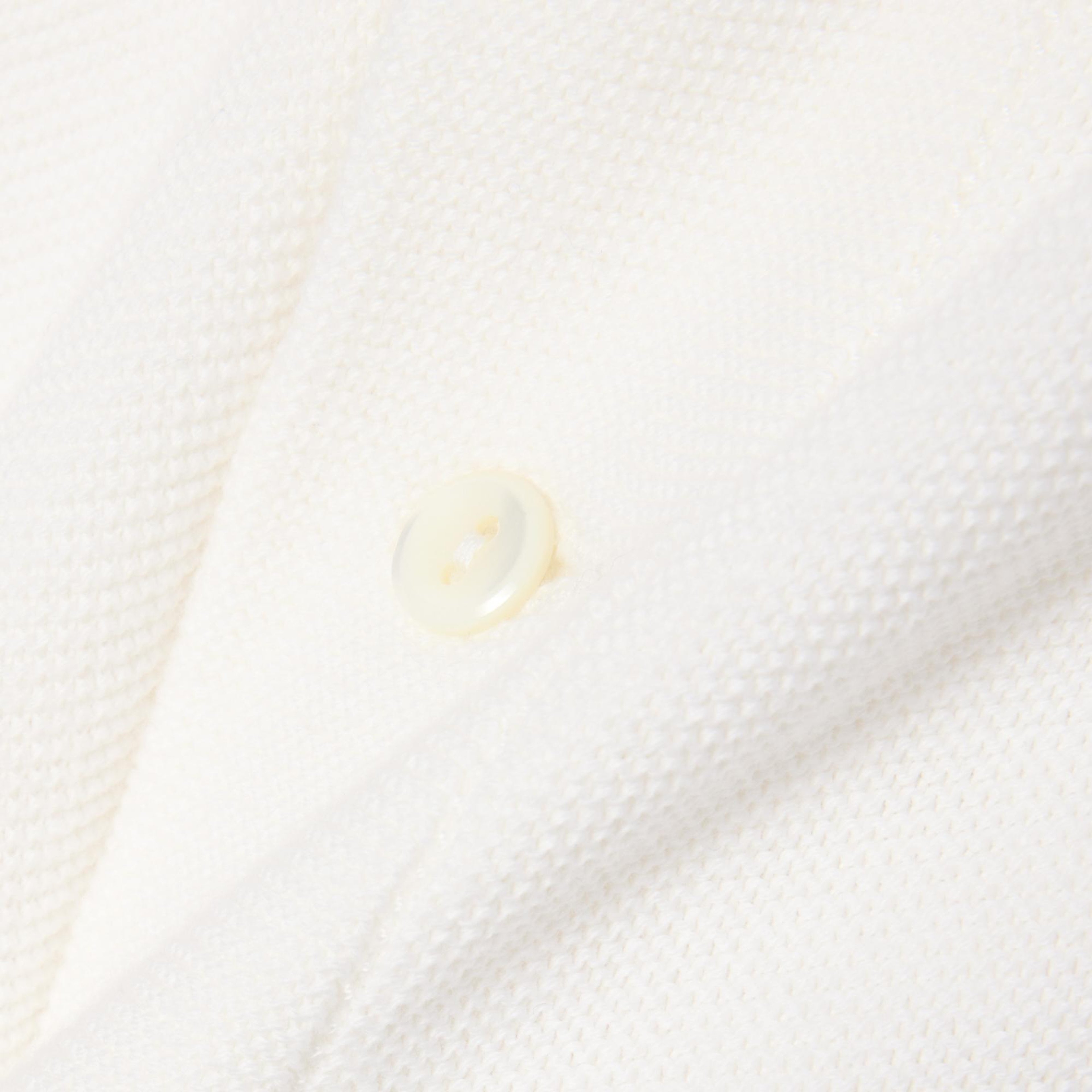 Erkek Classic Fit Polo Yaka Beyaz Kazak