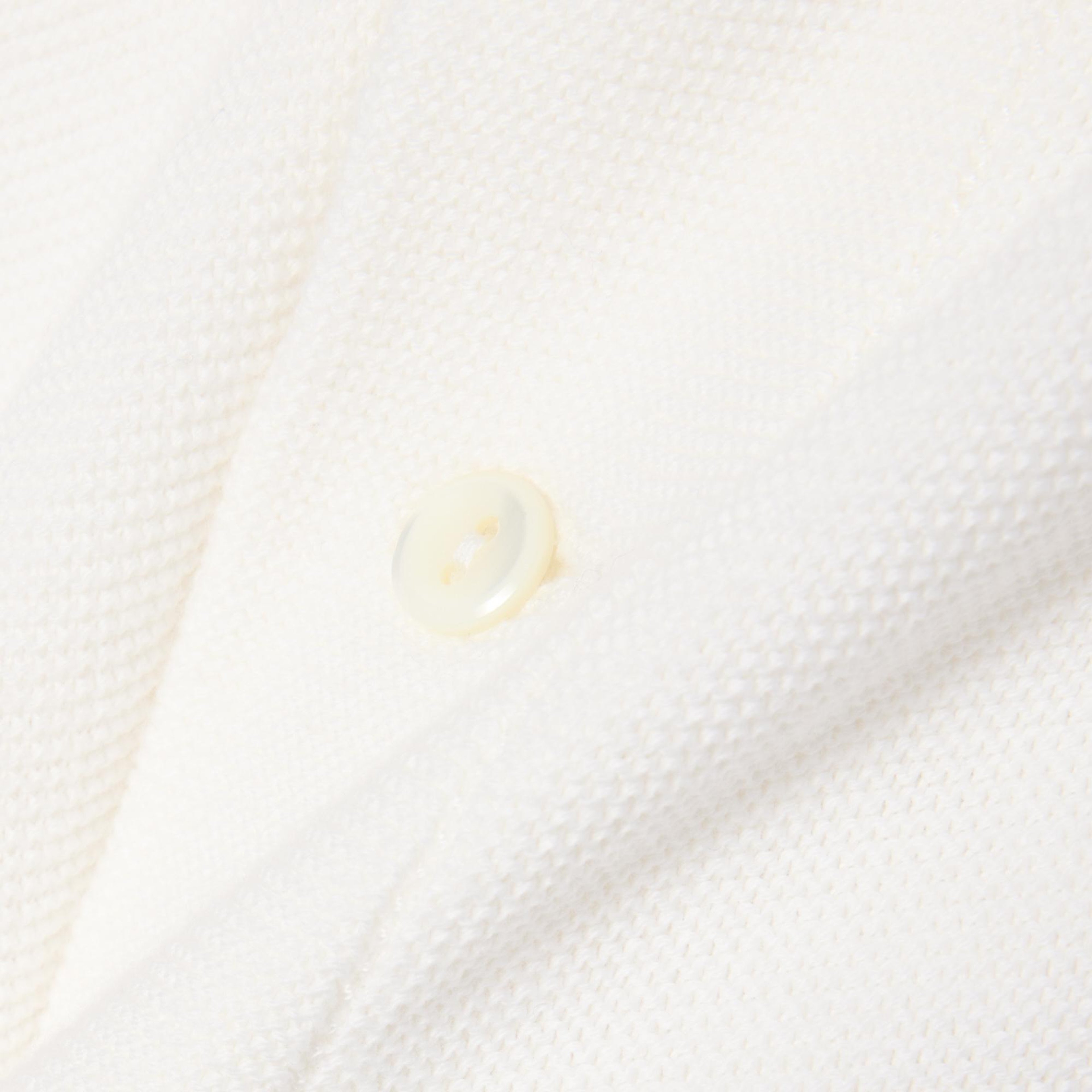 Erkek Classic Fit Polo Yaka Beyaz Kazak