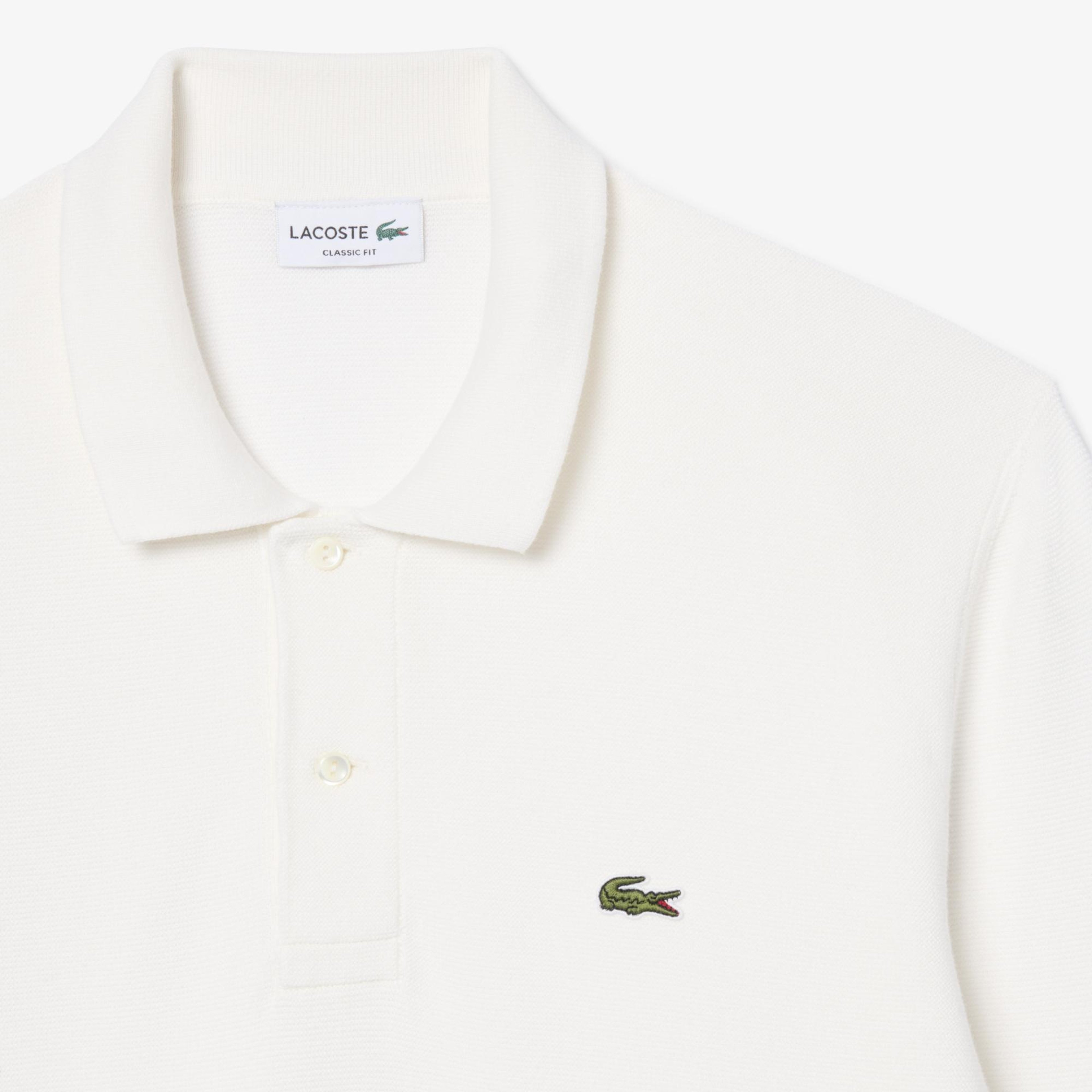 Erkek Classic Fit Polo Yaka Beyaz Kazak