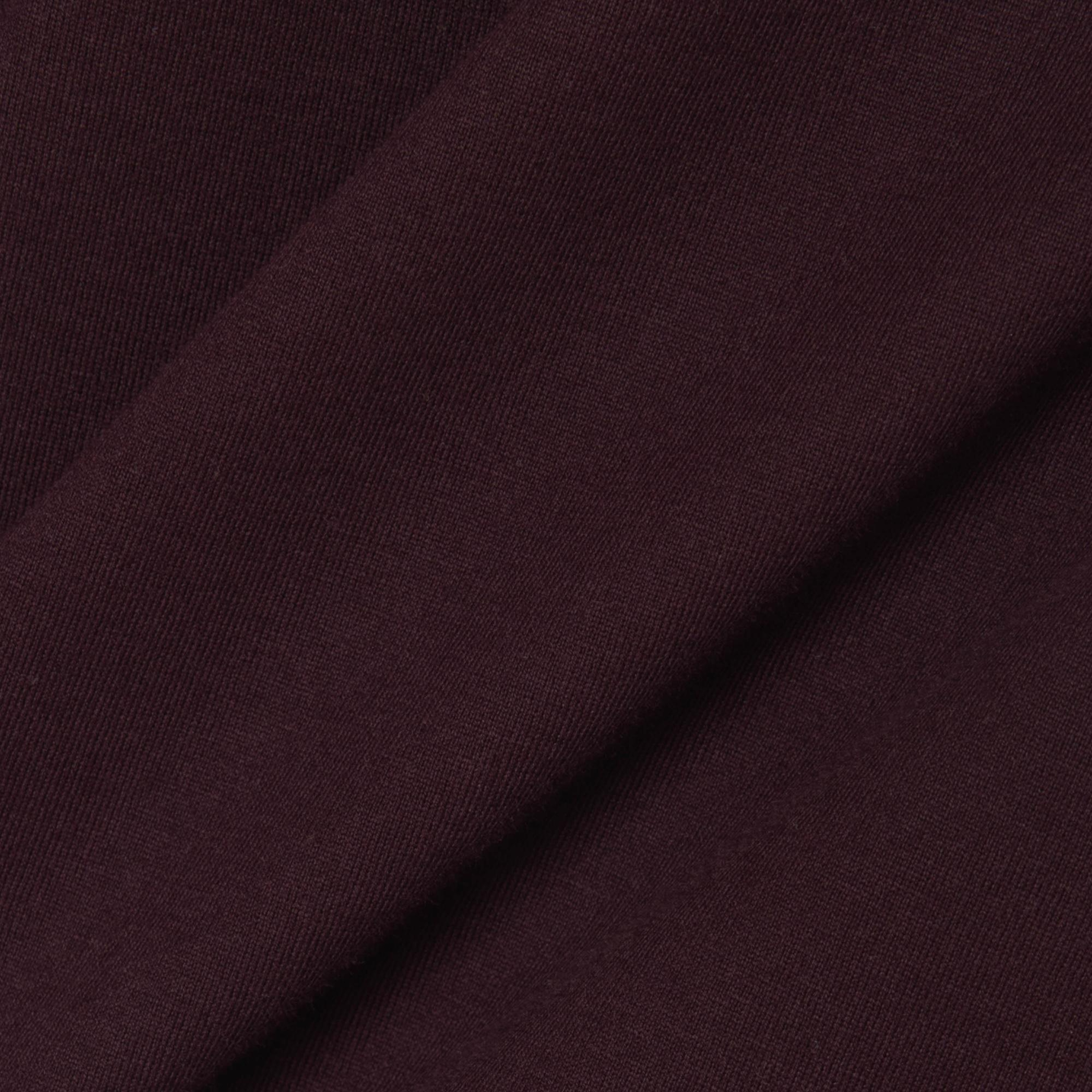 Kadın Relaxed Fit Bisiklet Yaka Bordo T-Shirt