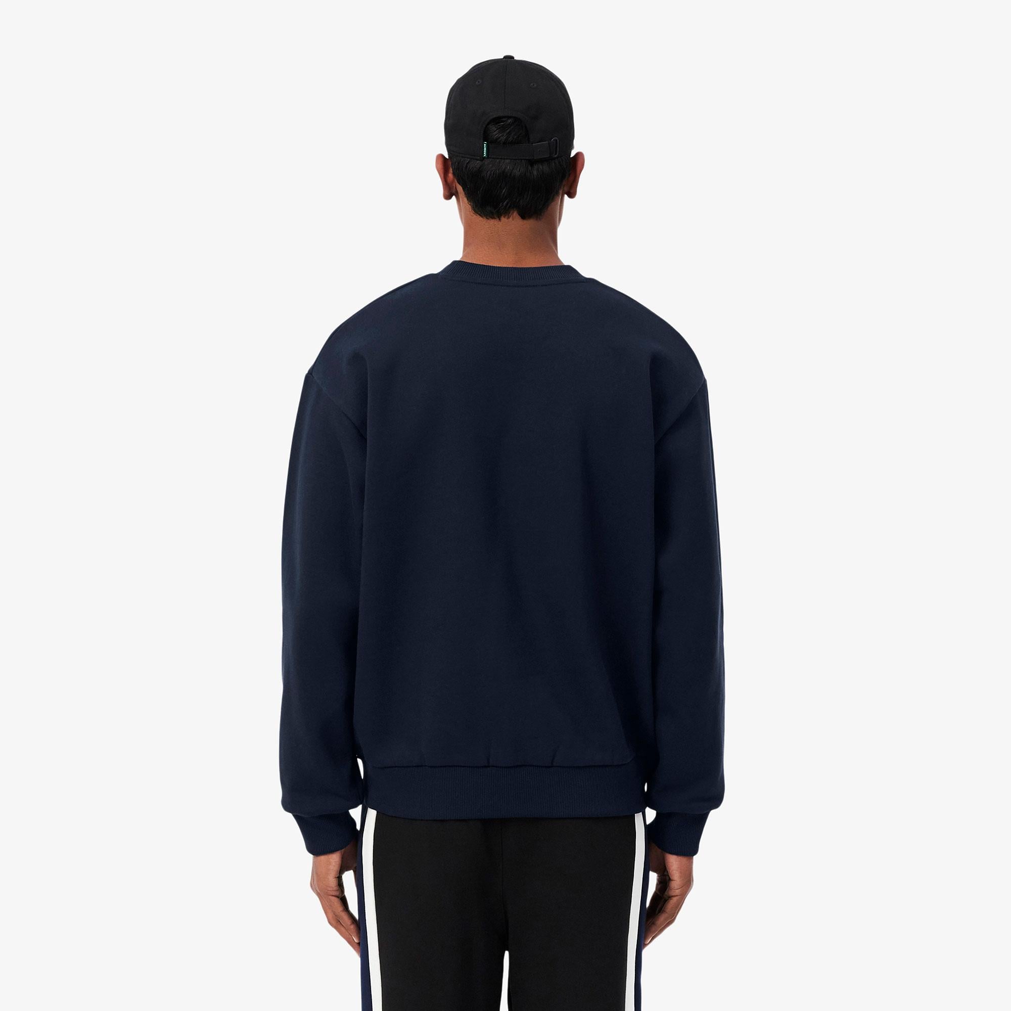 Erkek Classic Fit Bisiklet Yaka Lacivert Sweatshirt