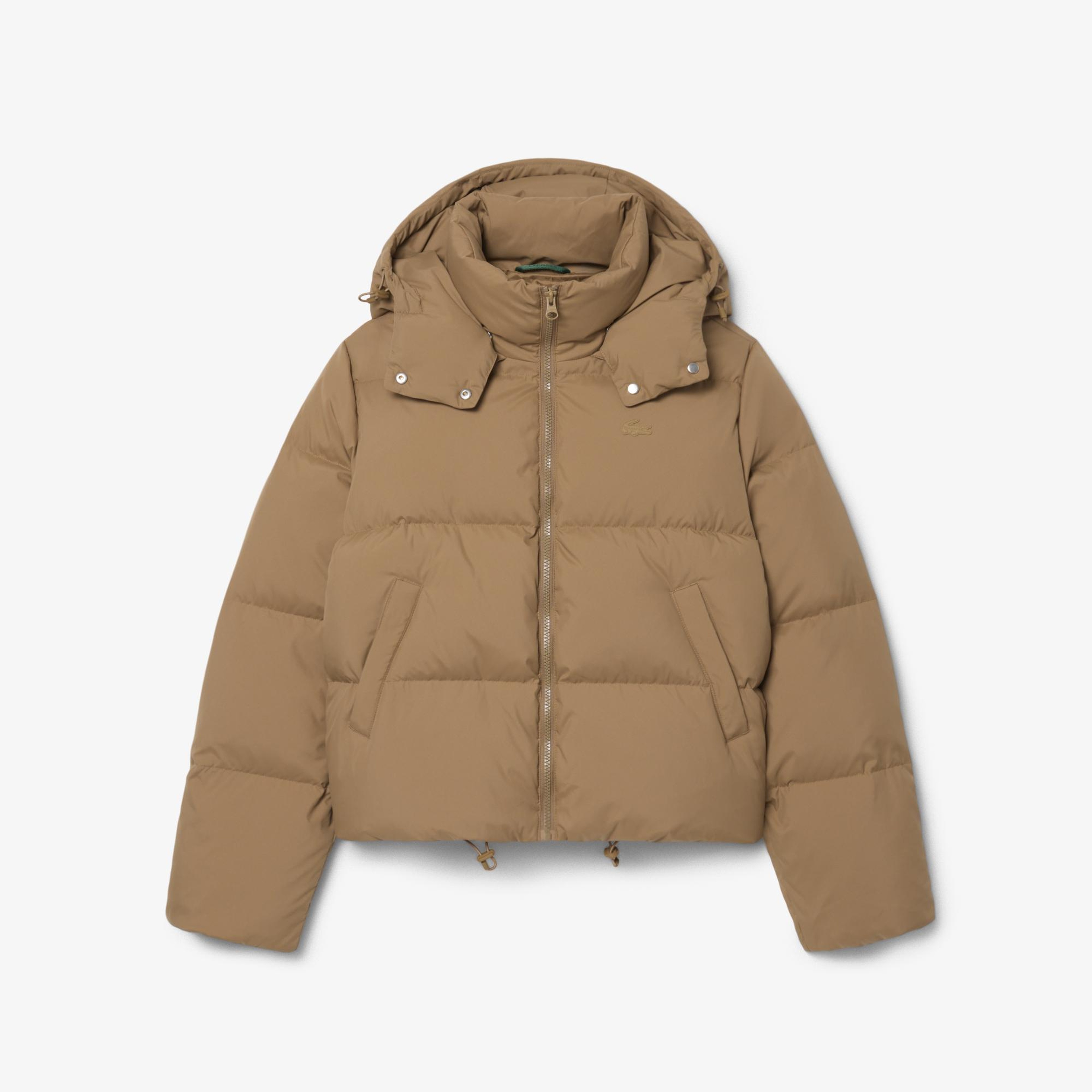 Kadın Regular Fit Kapüşonlu Kahverengi Mont