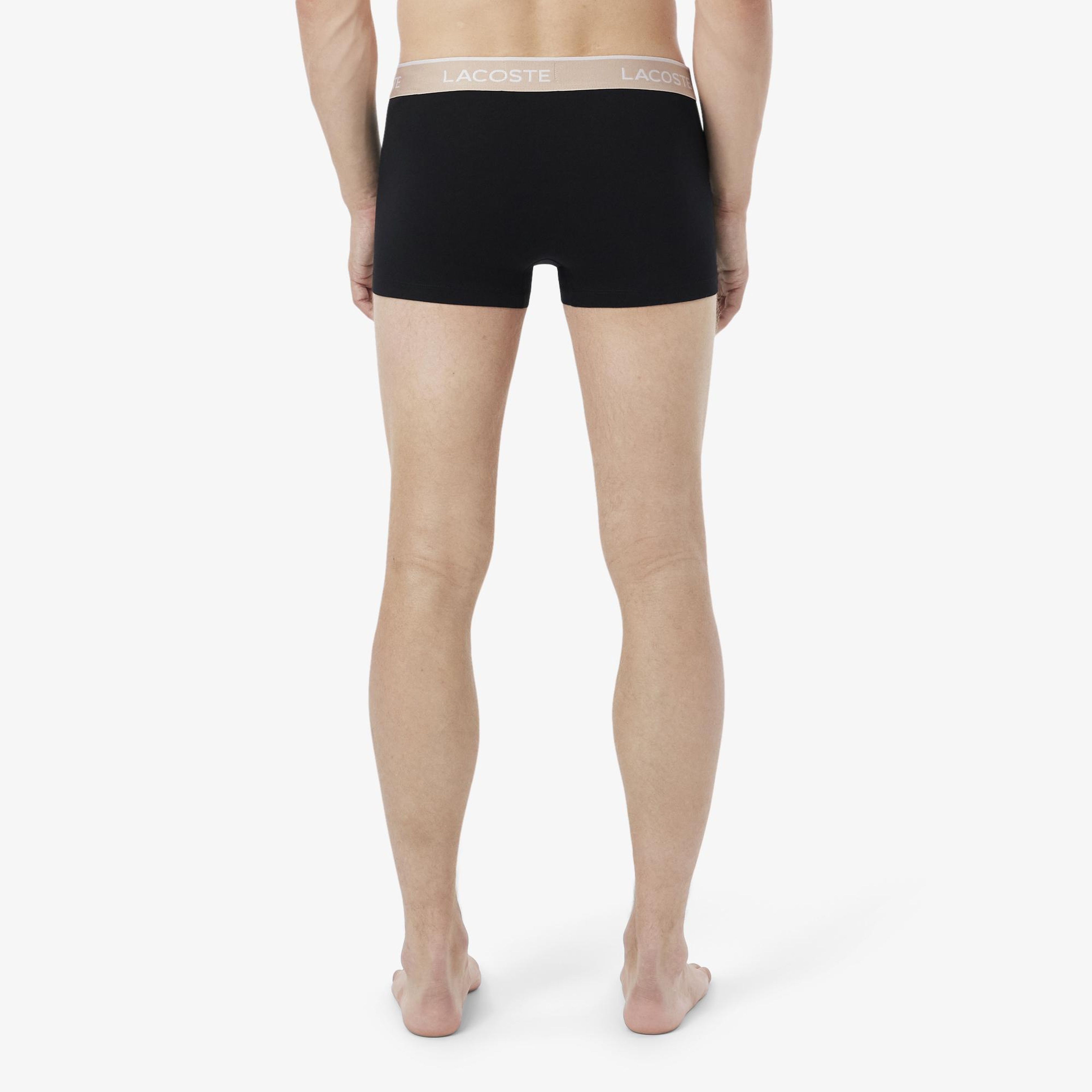 Erkek Regular Fit 3'lü Siyah Boxer