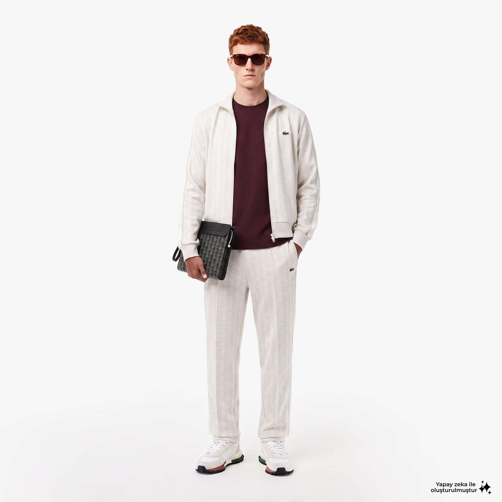 Erkek Oversize Fit Bisiklet Yaka Bordo T-Shirt