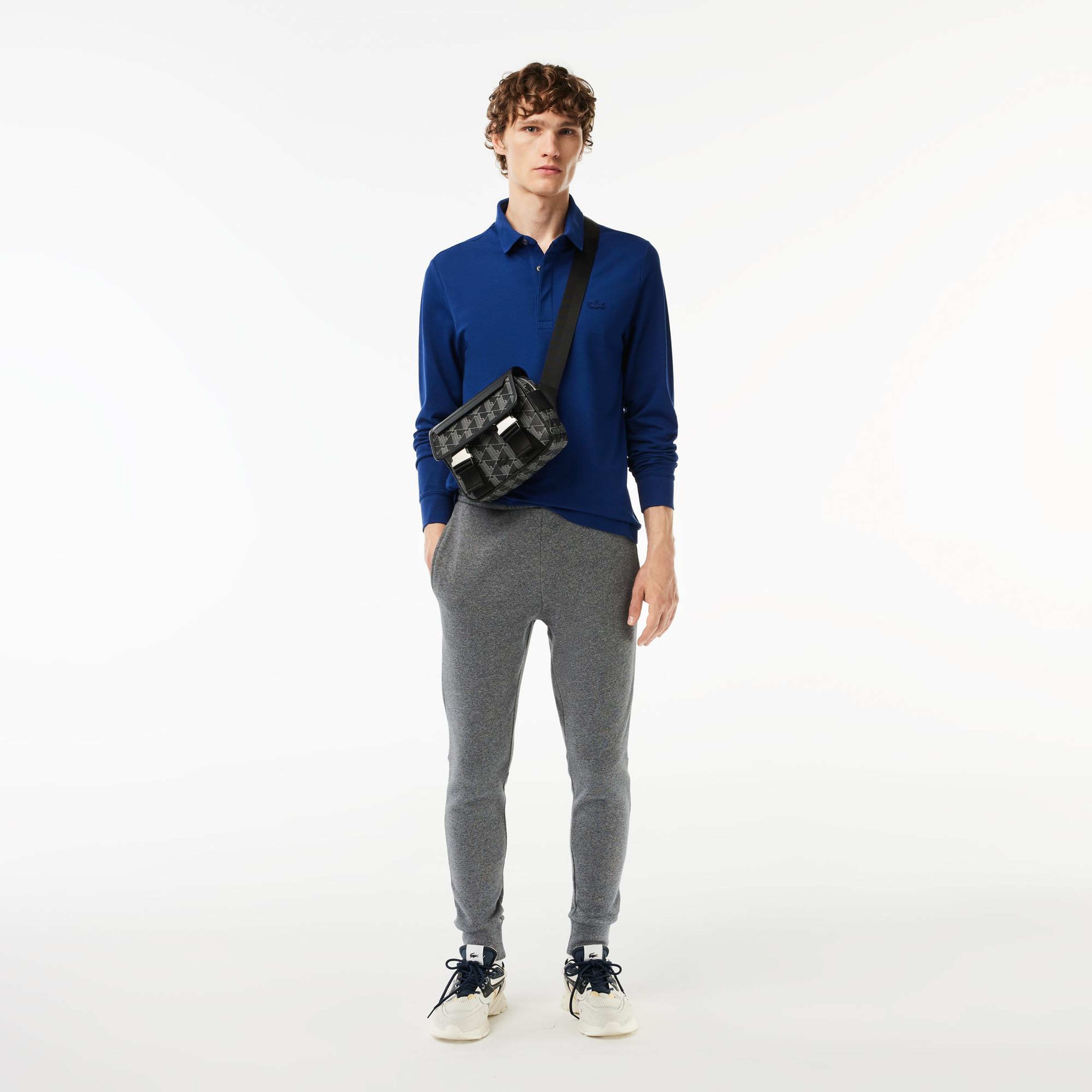 Erkek Regular Fit Uzun Kollu Koyu Mavi Paris Polo