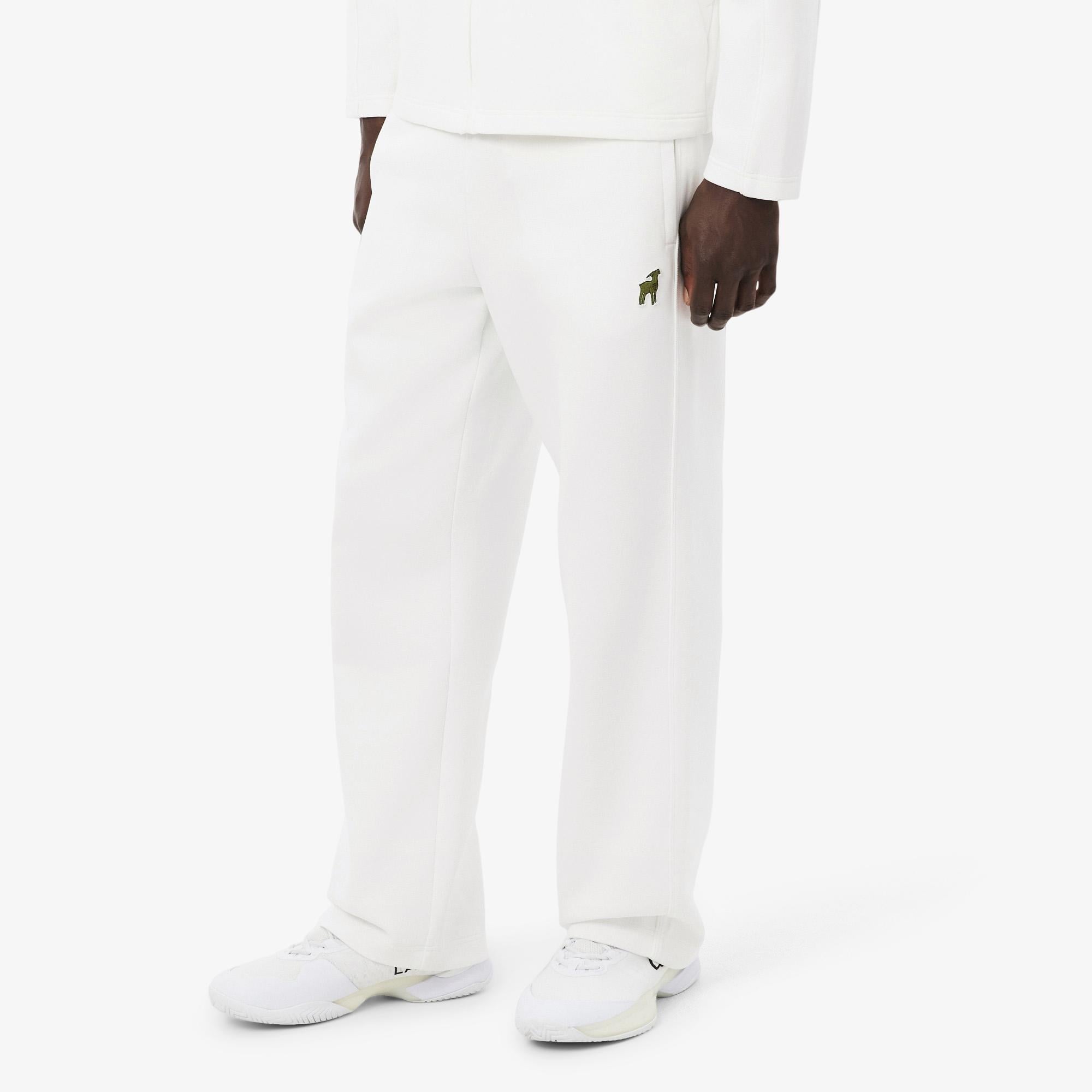 Lacoste x Novak Djokovic The GOAT Erkek Beyaz Eşofman Altı
