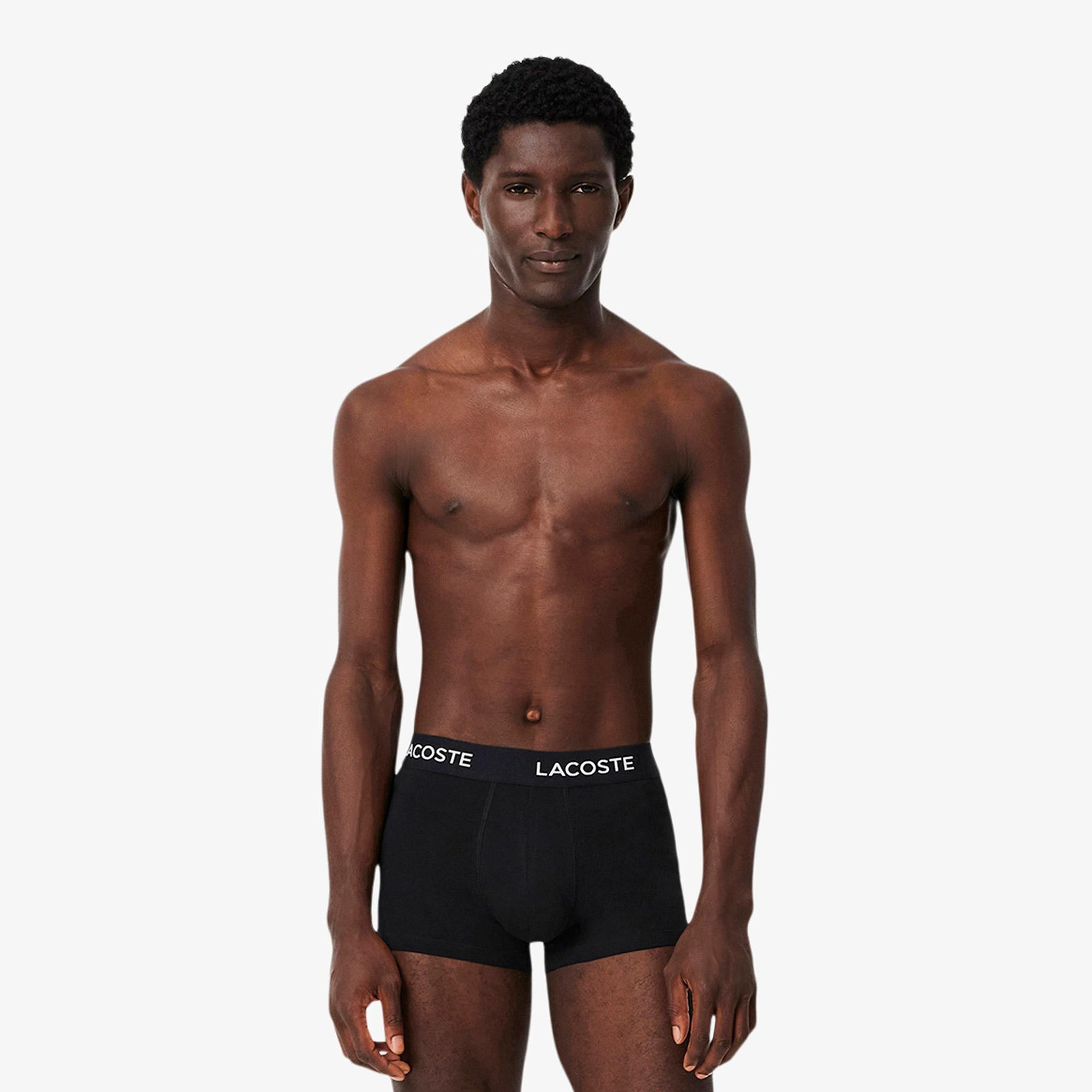 Erkek Regular Fit 3'lü Siyah Boxer