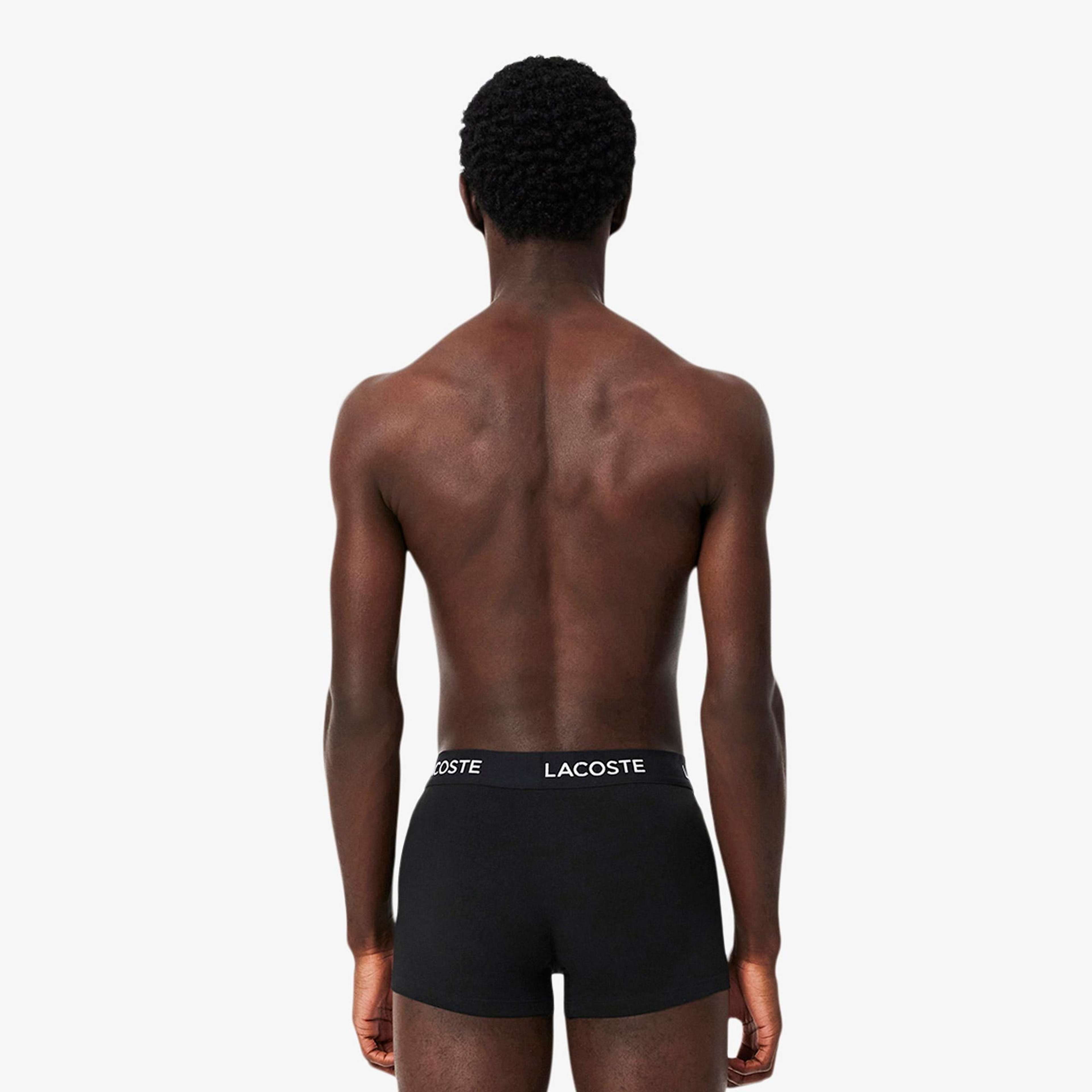 Erkek Regular Fit 3'lü Siyah Boxer