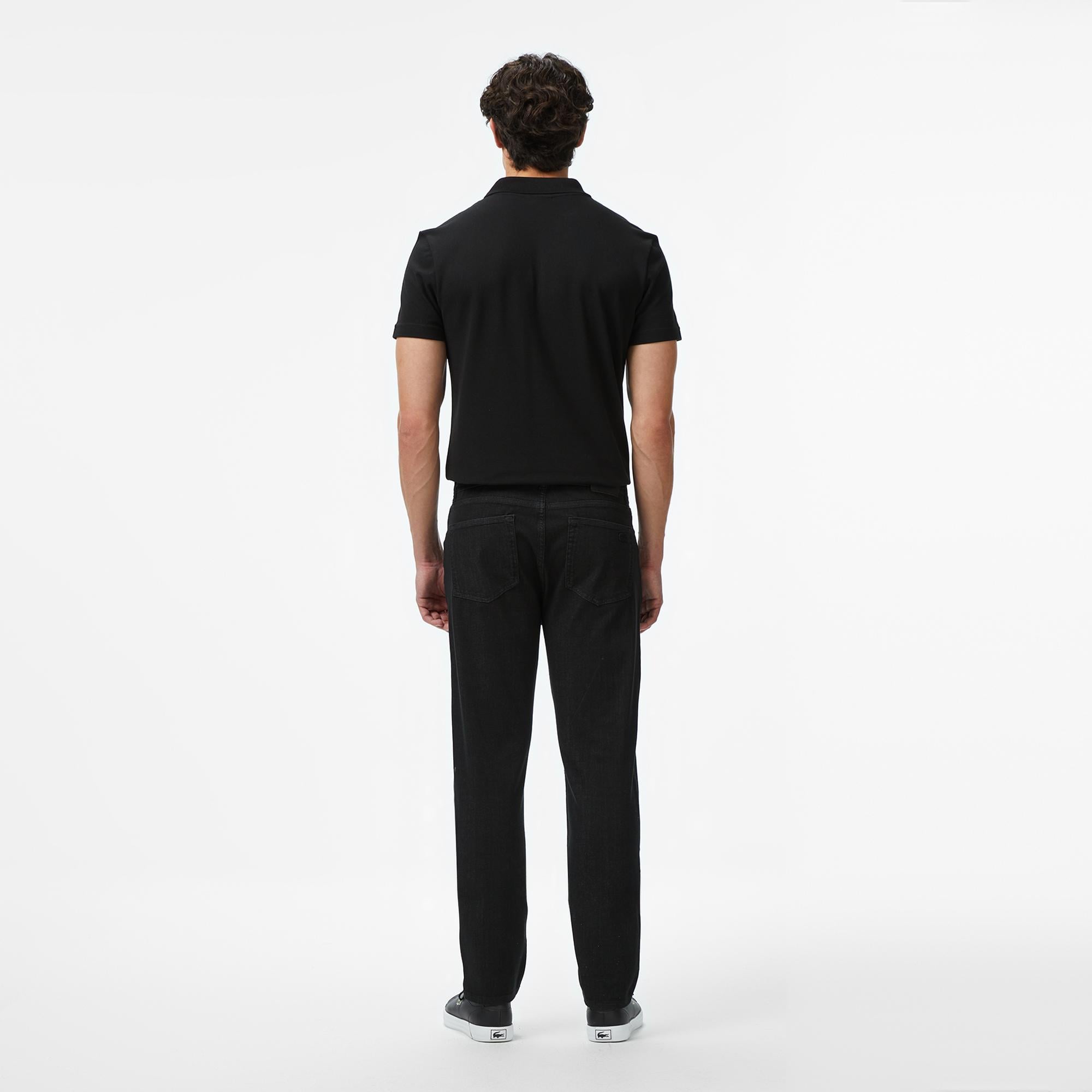 Lacoste Erkek Slim Fit Siyah Jean Pantolon
