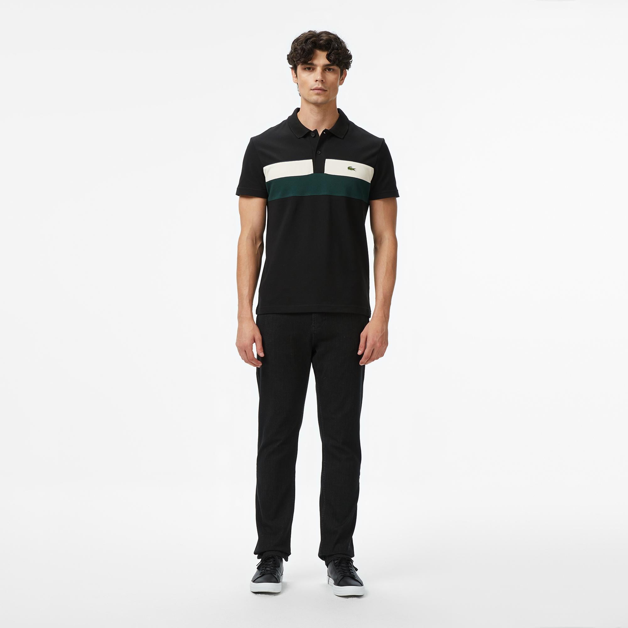 Lacoste Erkek Slim Fit Siyah Jean Pantolon