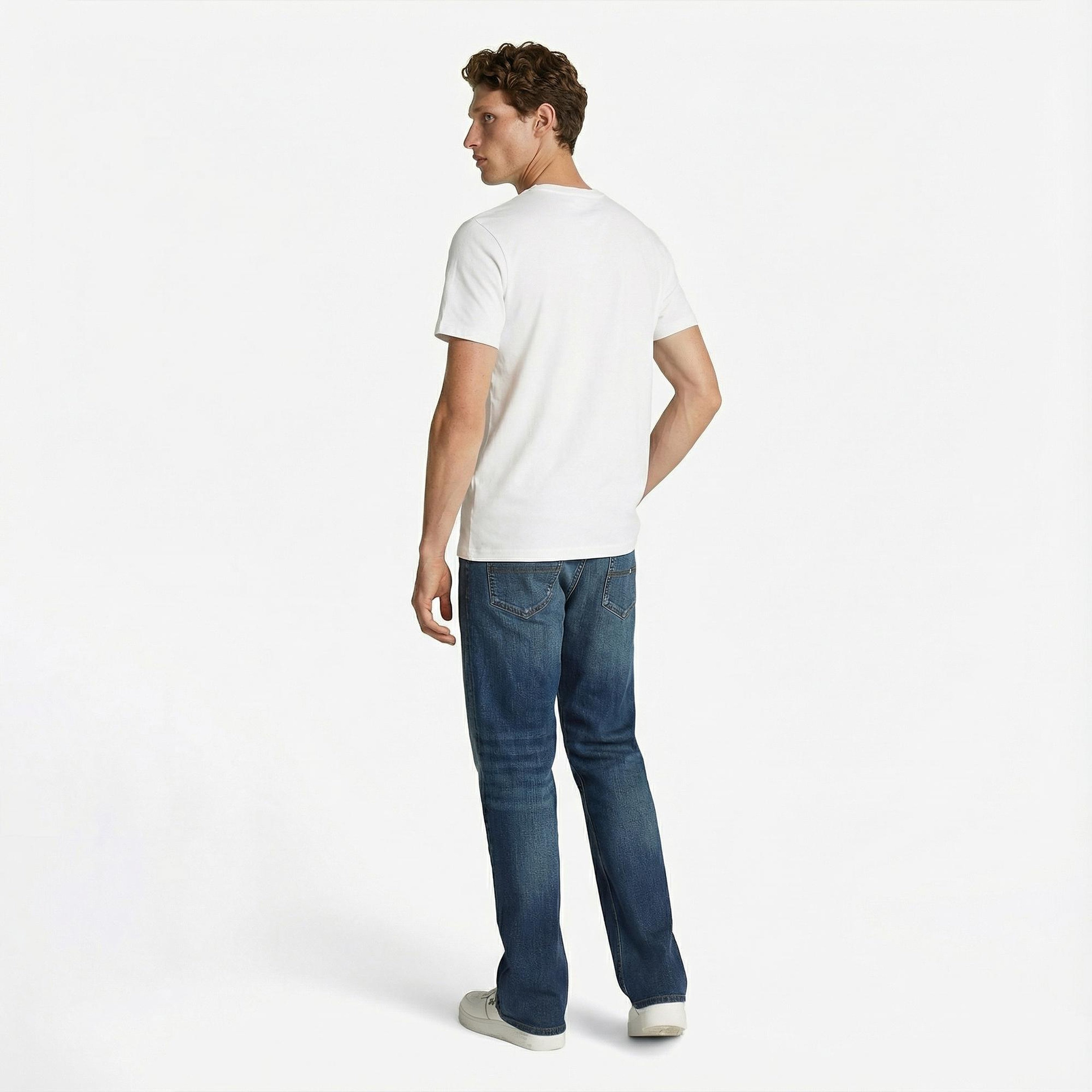 Tommy Hilfiger Badge Erkek Beyaz T-Shirt