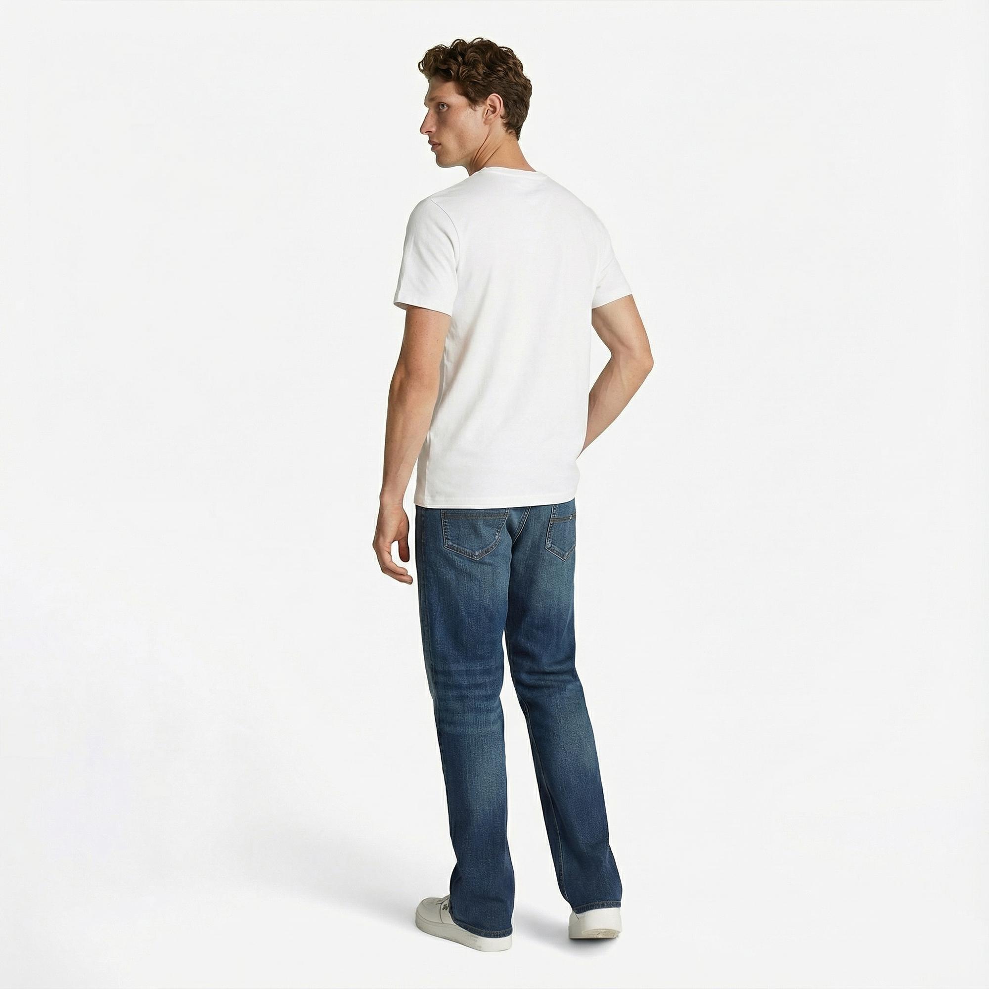 Tommy Hilfiger Badge Erkek Beyaz T-Shirt