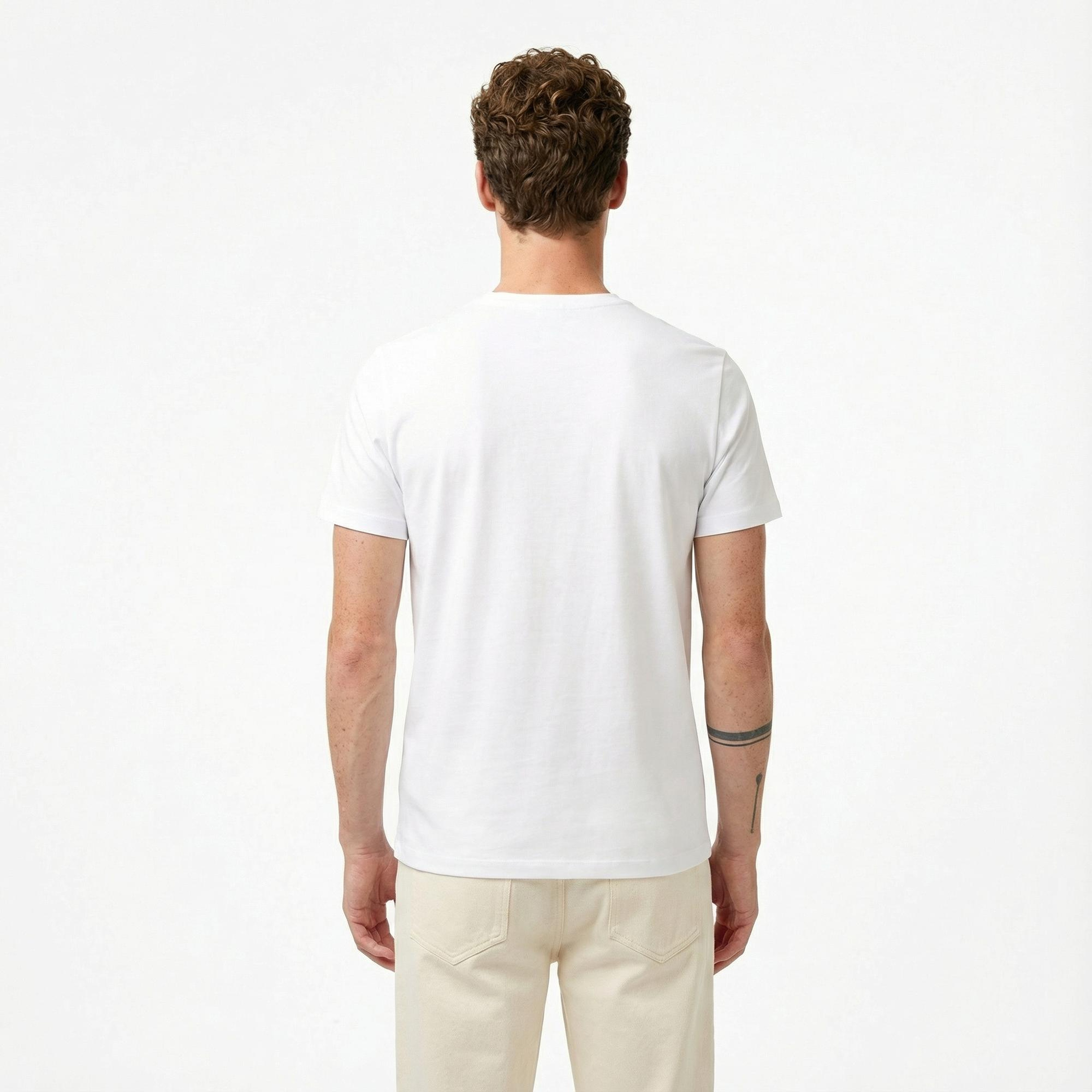 Tommy Hilfiger Elevated Essentials Erkek Beyaz T-Shirt