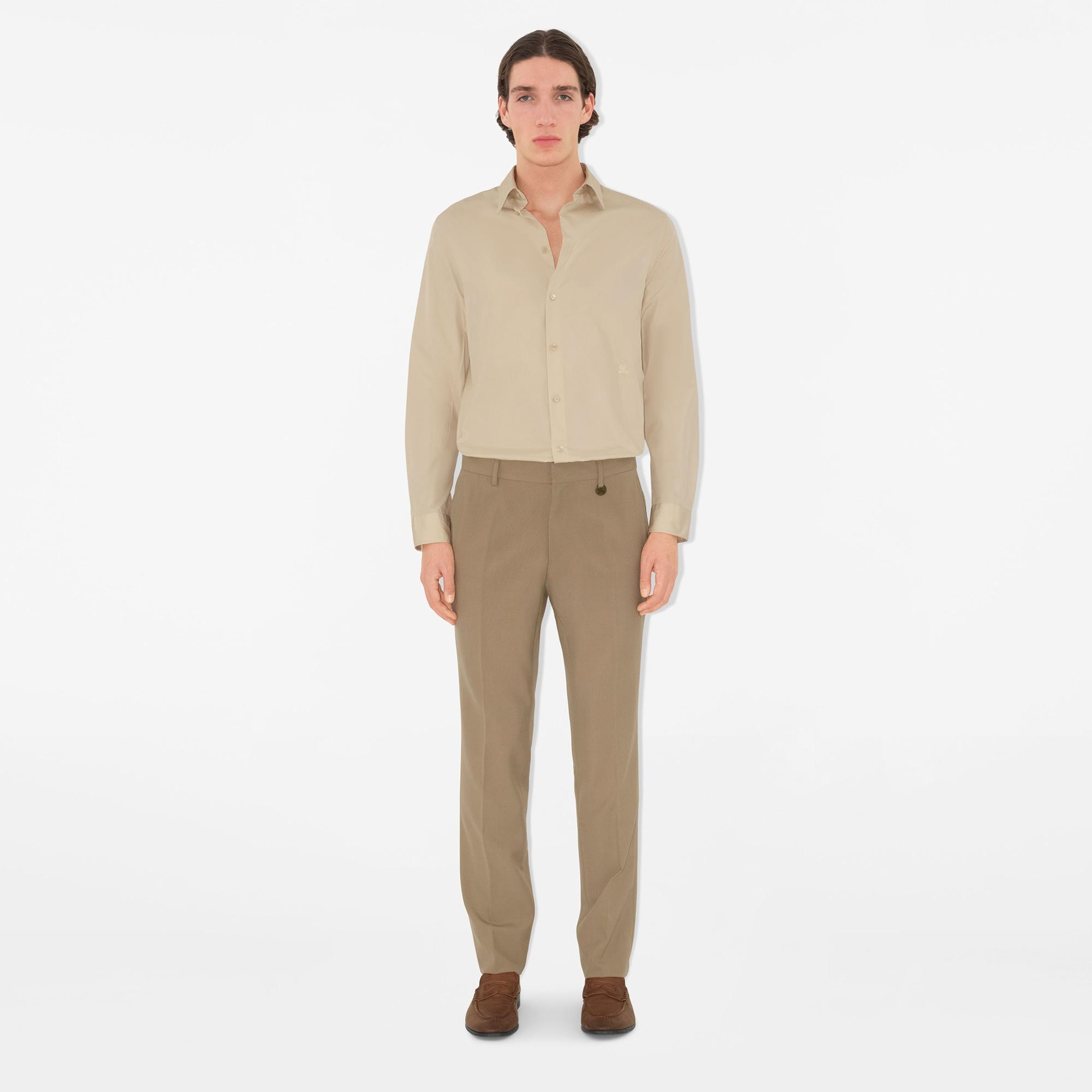 Burberry Erkek Mavi Yün Pantolon