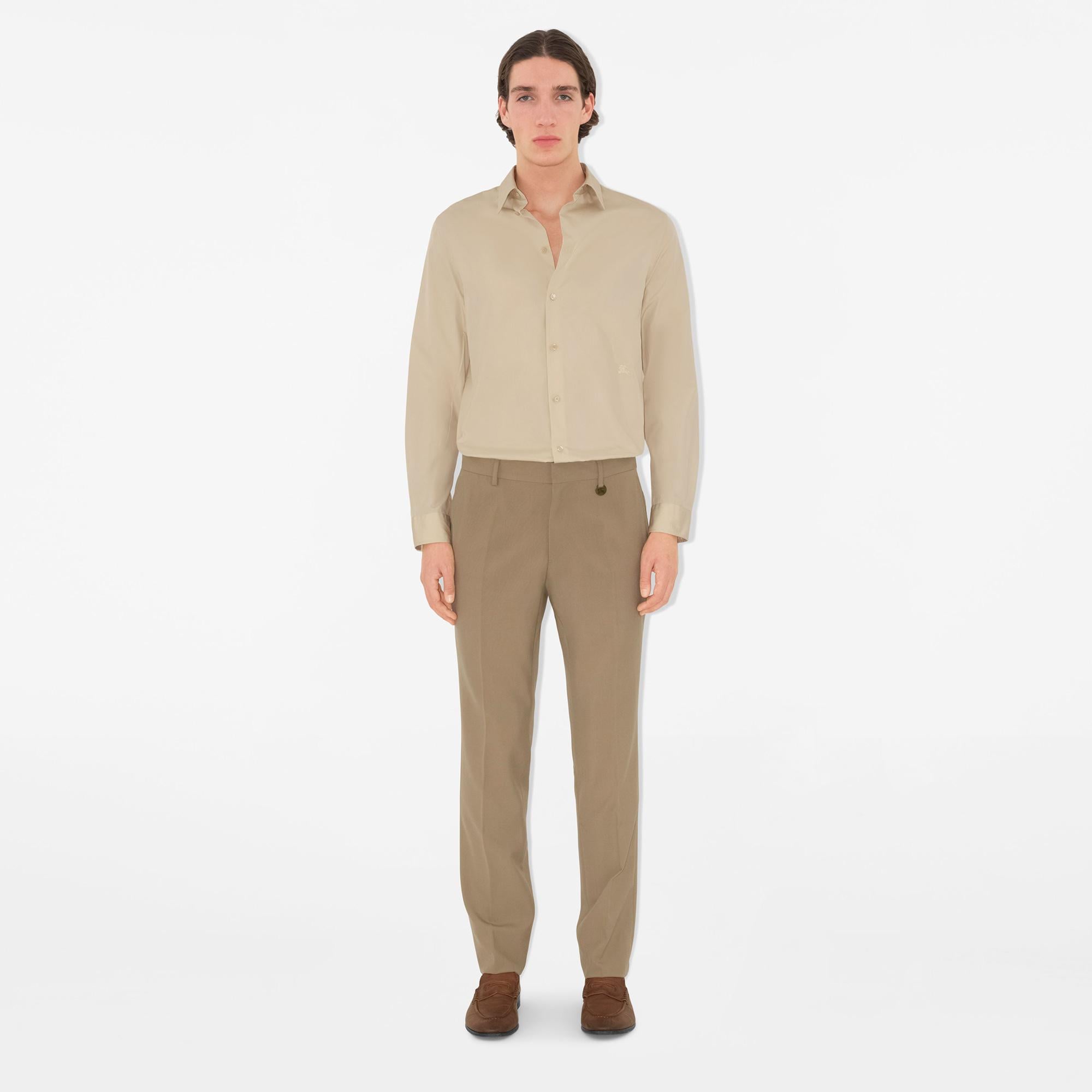 Burberry Erkek Mavi Yün Pantolon