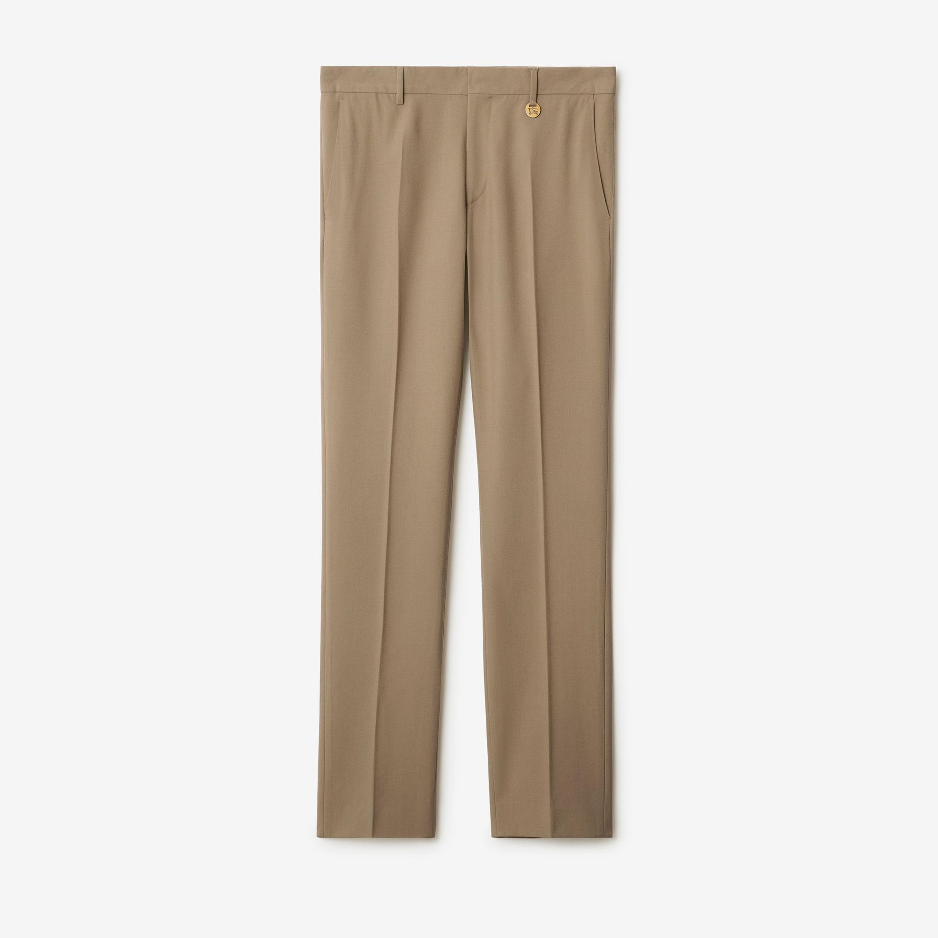 Burberry Erkek Mavi Yün Pantolon