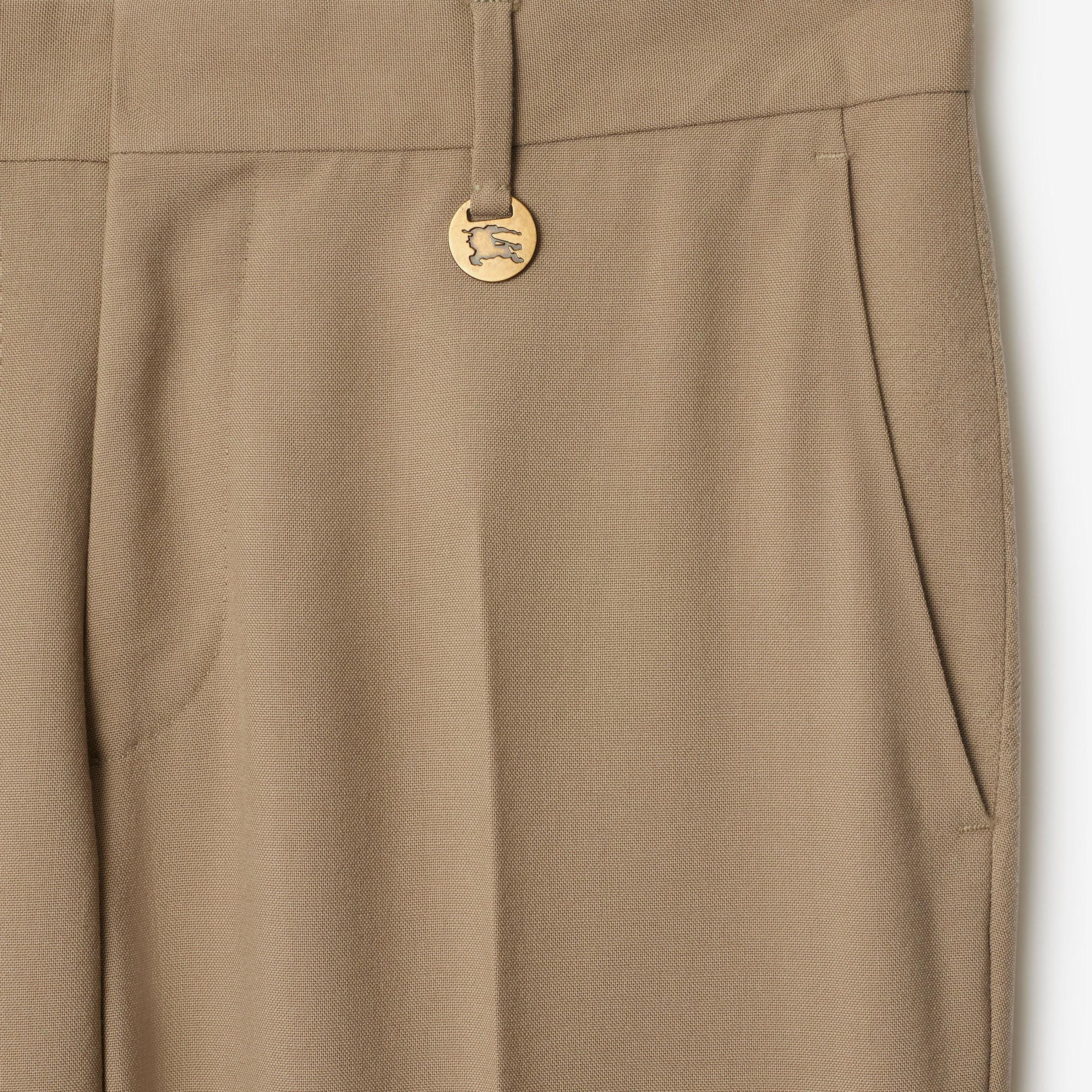 Burberry Erkek Mavi Yün Pantolon