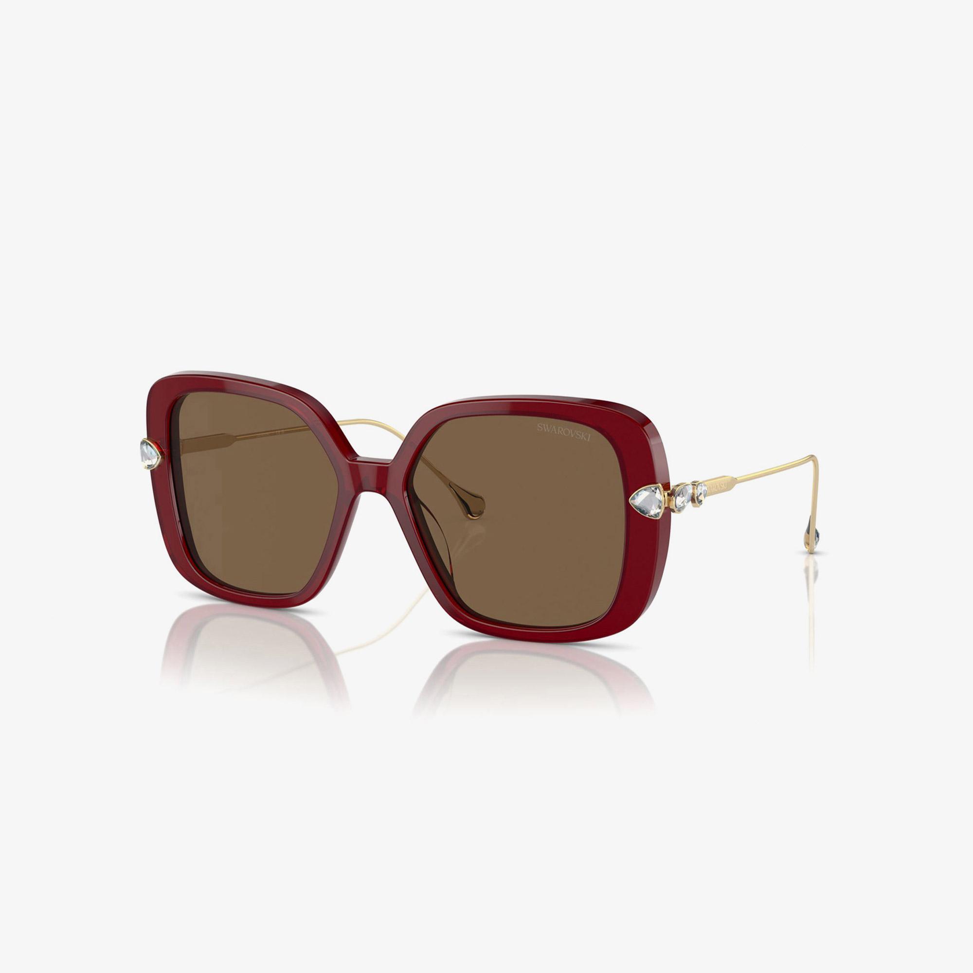 Swarovski Sk611 Kadın Bordo Güneş Gözlüğü
