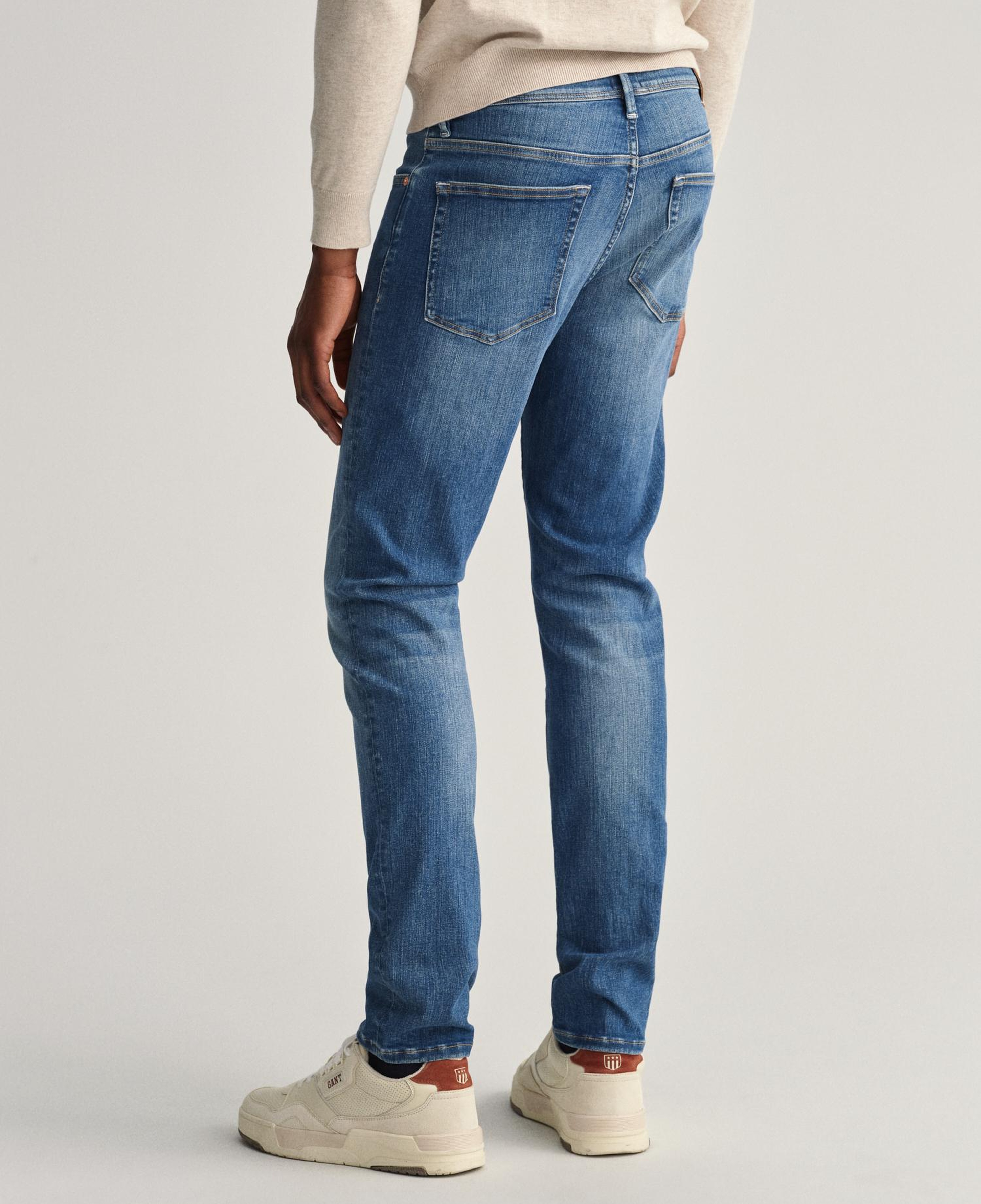 GANT Erkek Mavi Extra Slim Fit Jean Pantolon