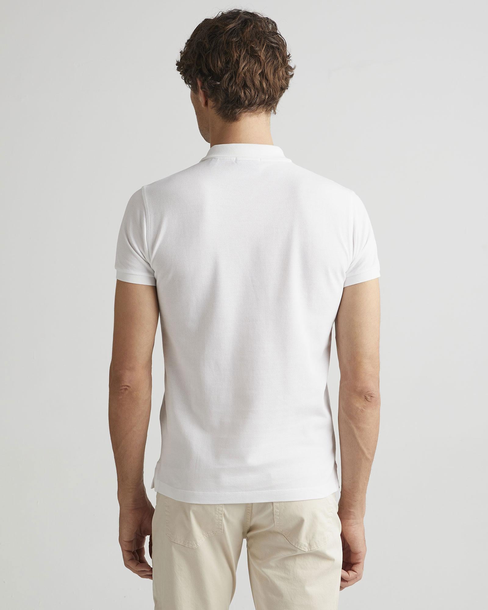 GANT Erkek Beyaz Slim Fit Polo