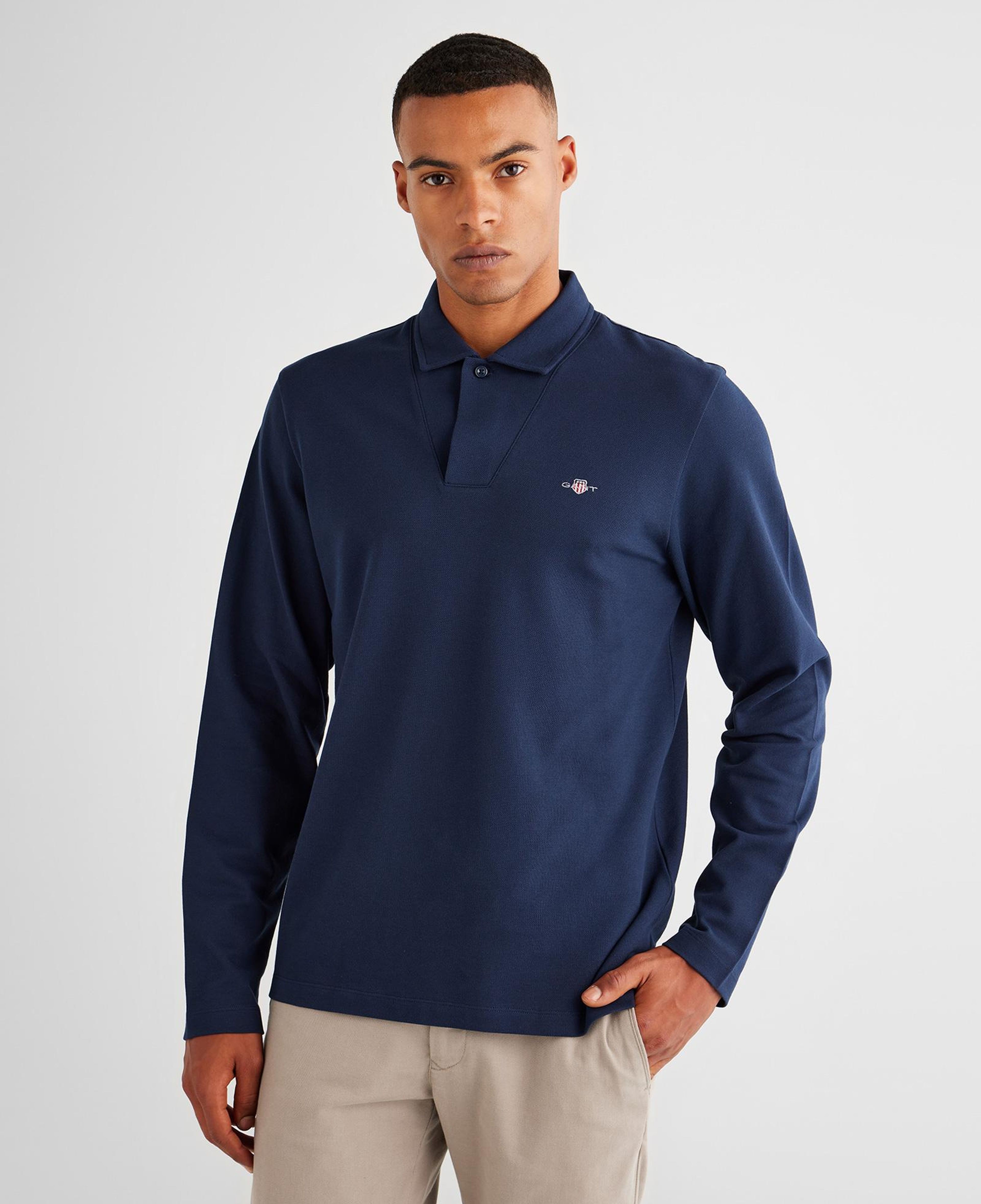 GANT Erkek Lacivert Slim Fit Polo