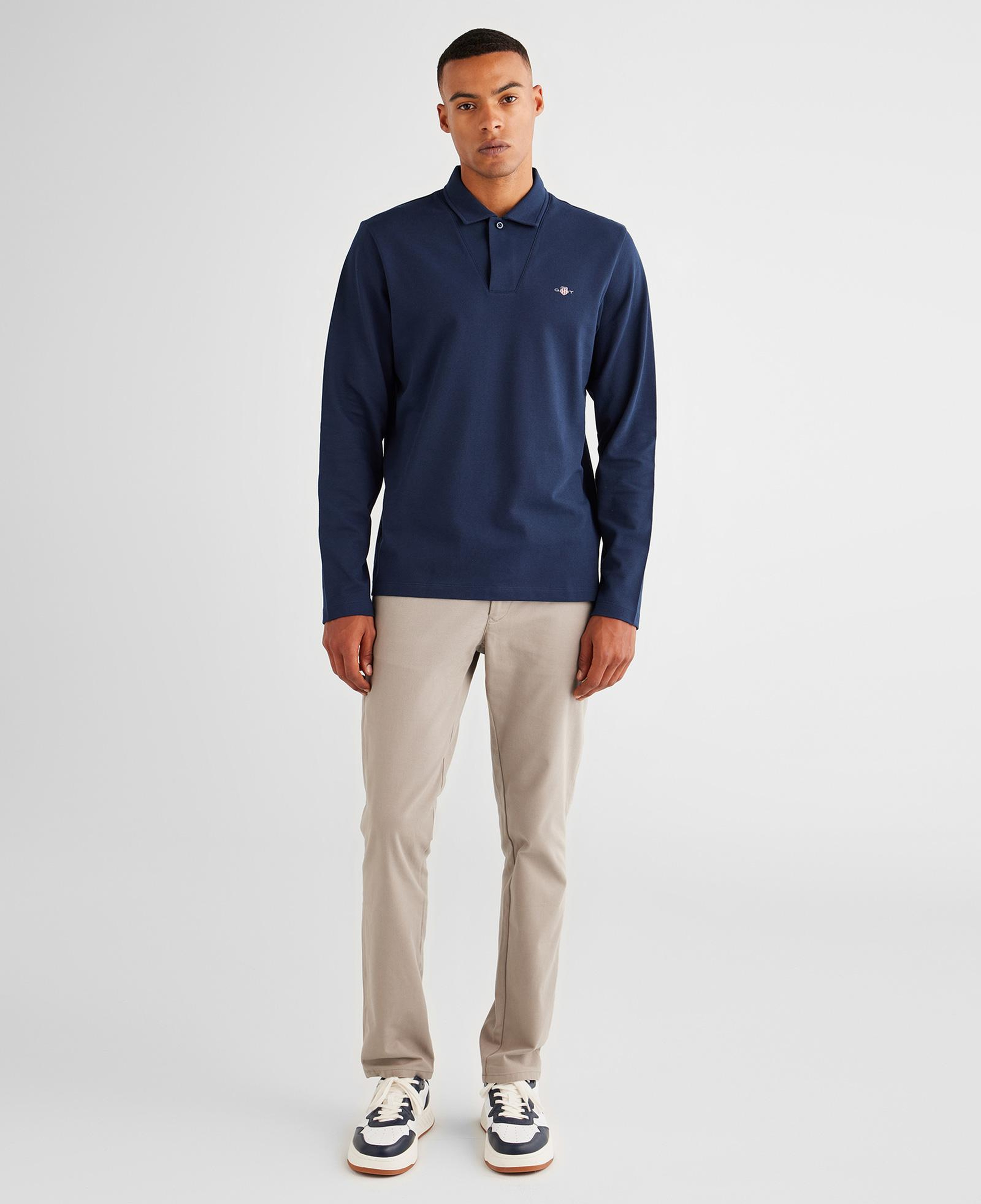 GANT Erkek Lacivert Slim Fit Polo
