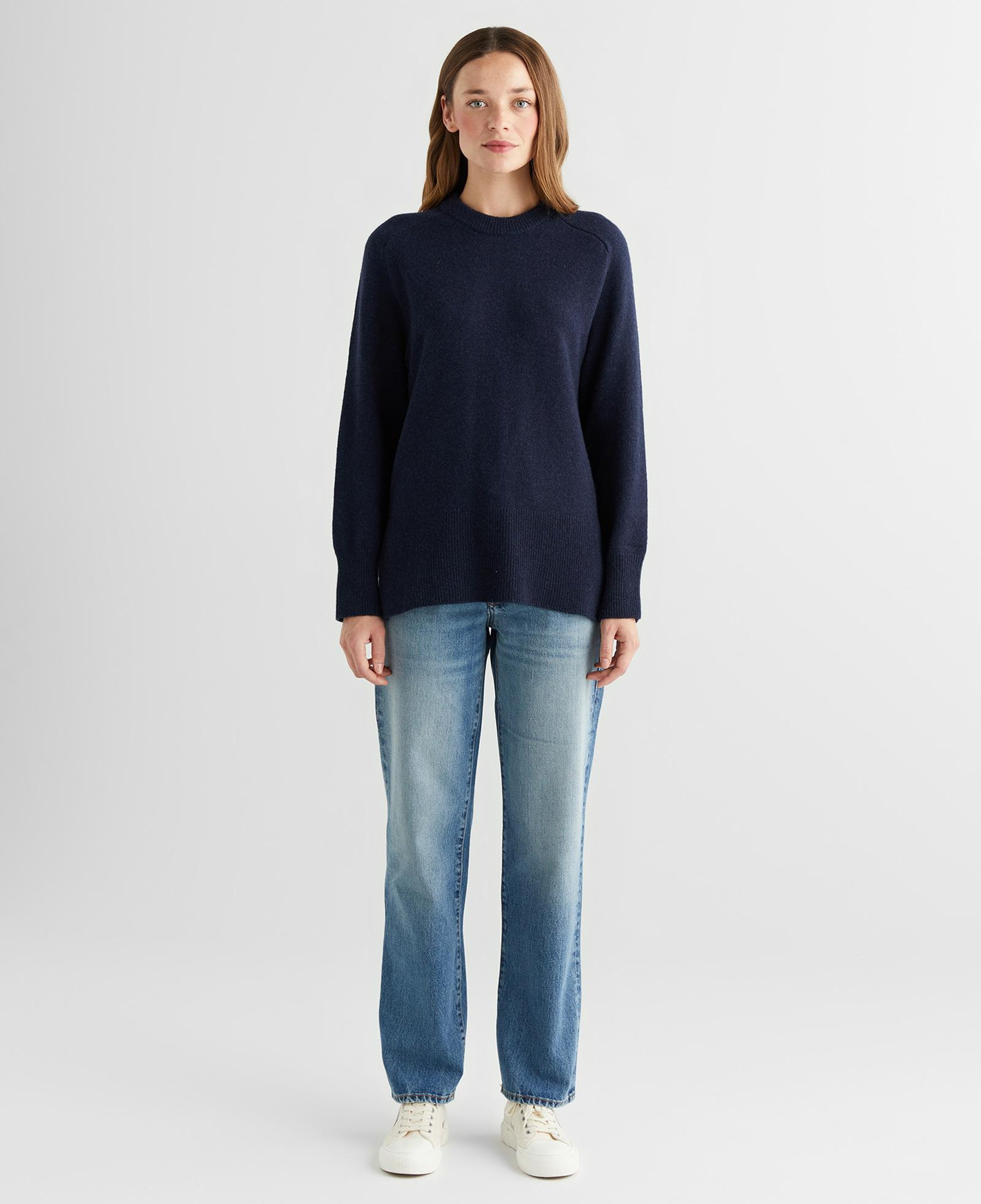 GANT Kadın Mavi Straight Fit Jean Pantolon