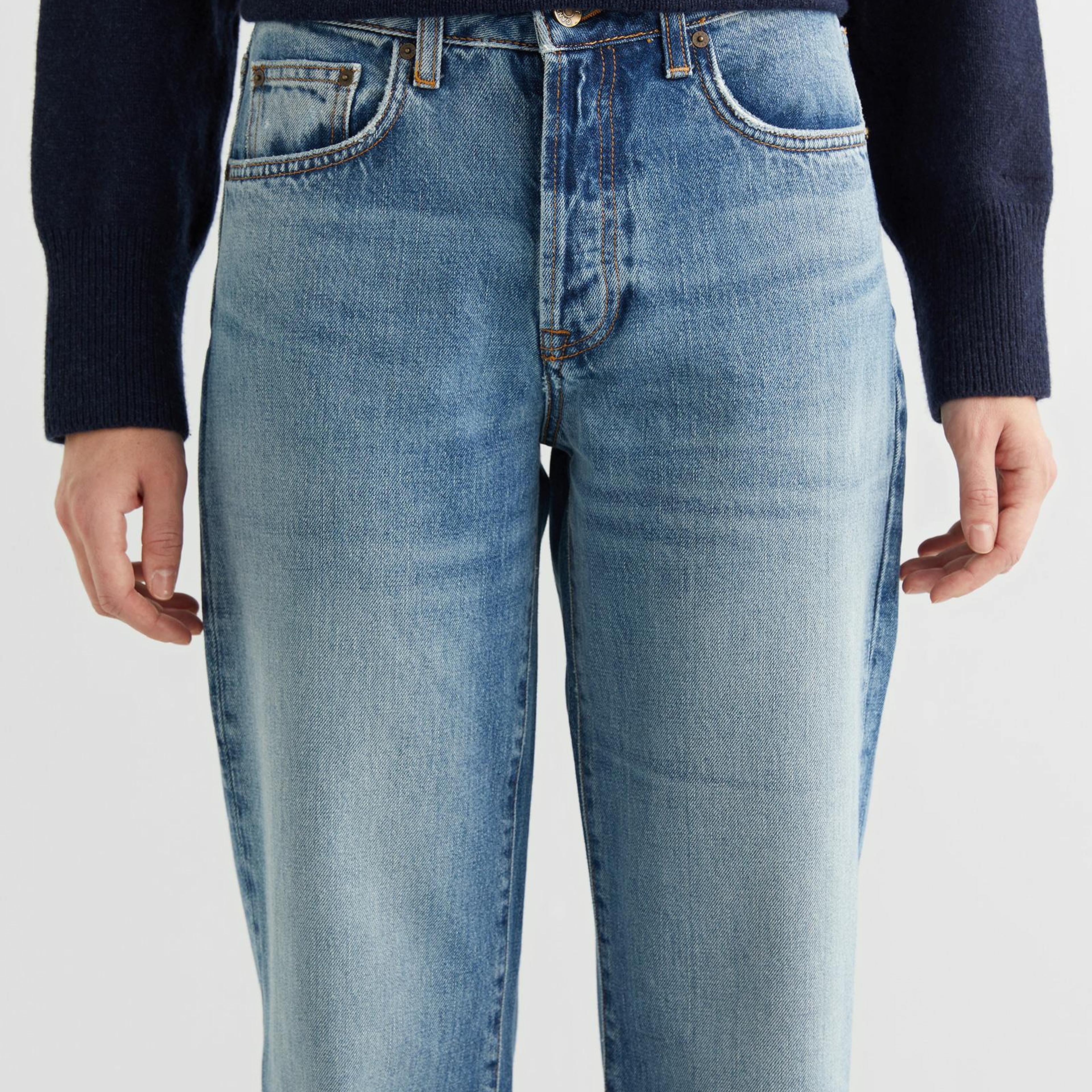 GANT Kadın Mavi Straight Fit Jean Pantolon