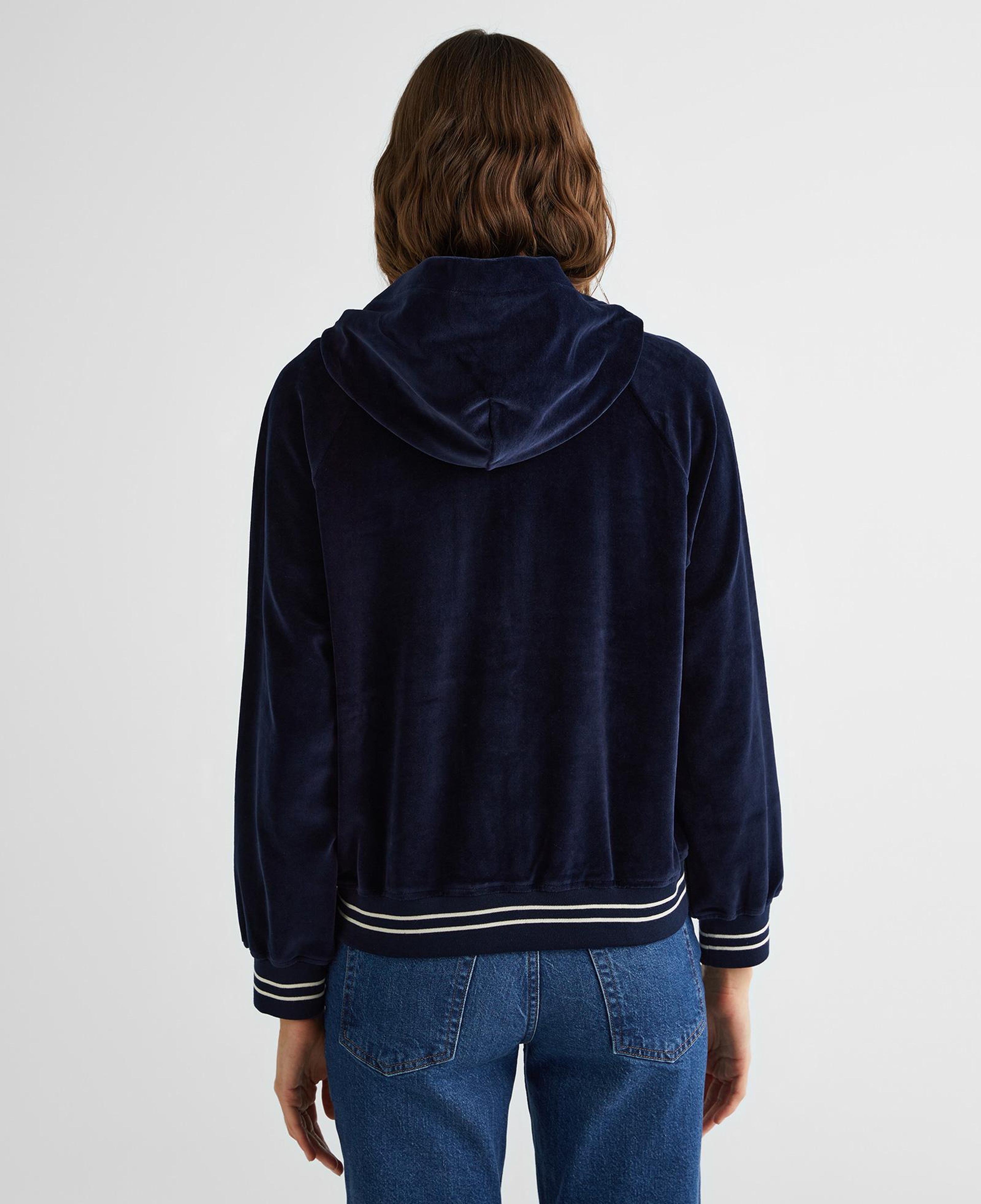 GANT Kadın Lacivert Relaxed Fit Kapüşonlu Logolu Sweatshirt