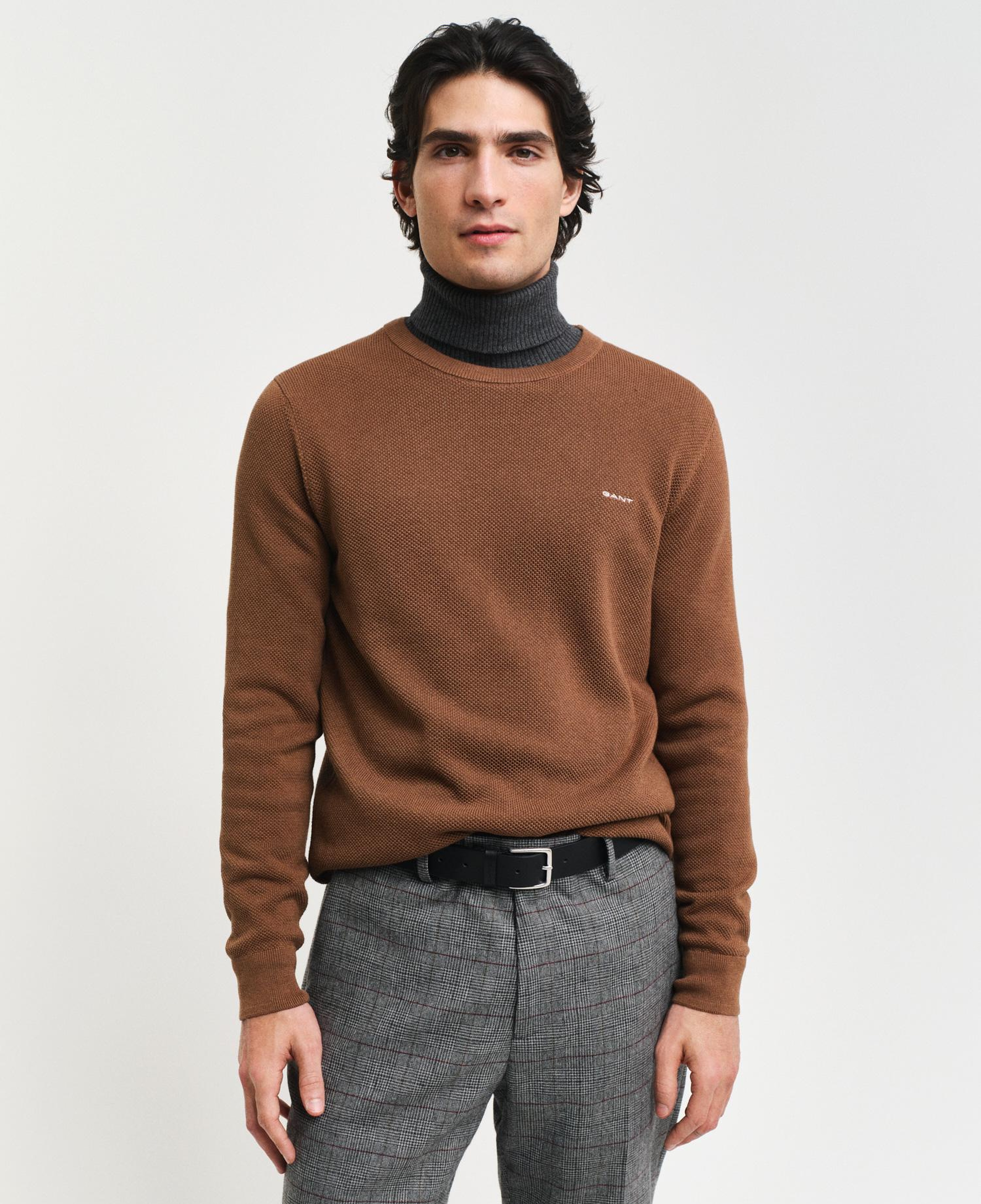 GANT Erkek Regular Fit Bisiklet Yaka Kazak