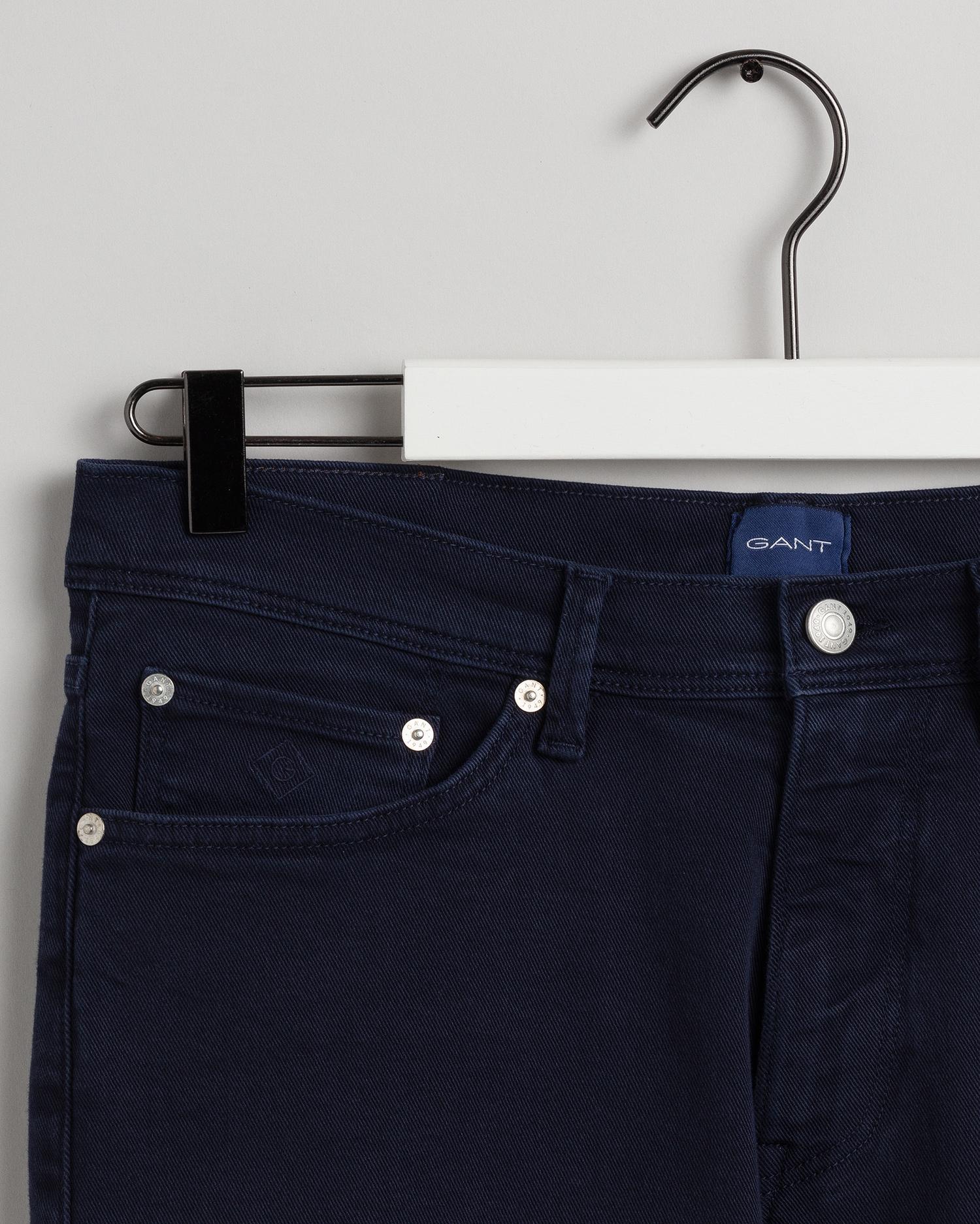Gant Erkek Lacivert Extra Slim Fit Jean Pantolon