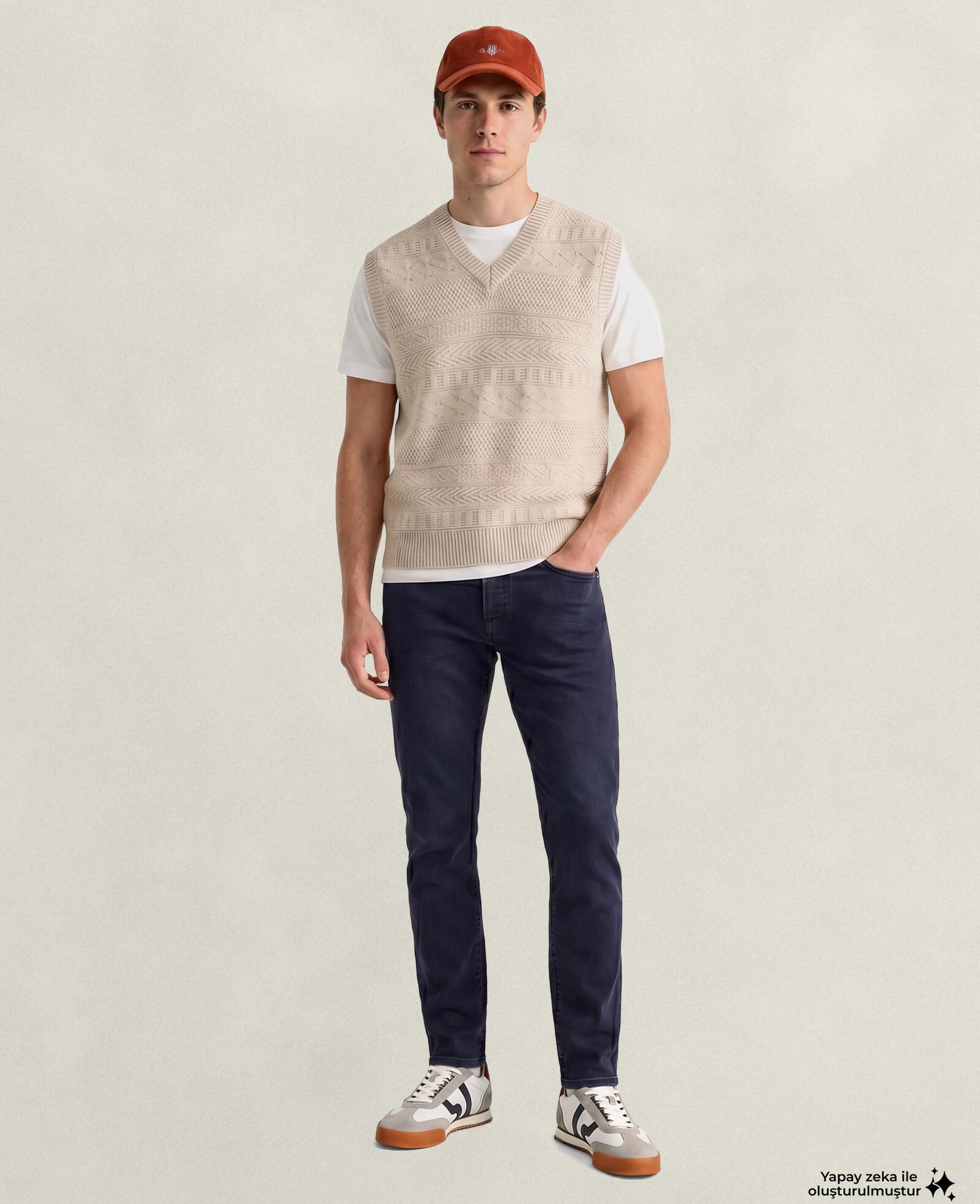 Gant Erkek Lacivert Extra Slim Fit Jean Pantolon
