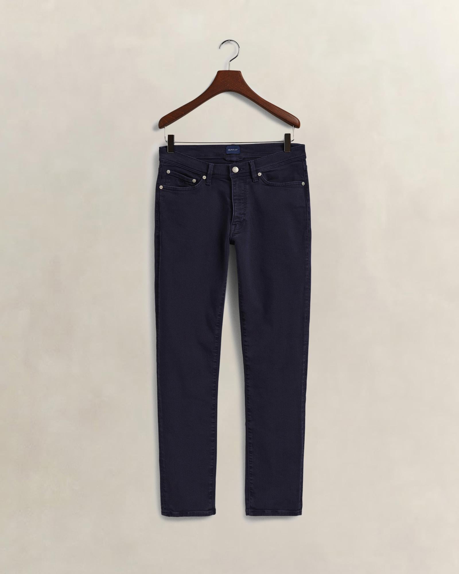 Gant Erkek Lacivert Extra Slim Fit Jean Pantolon