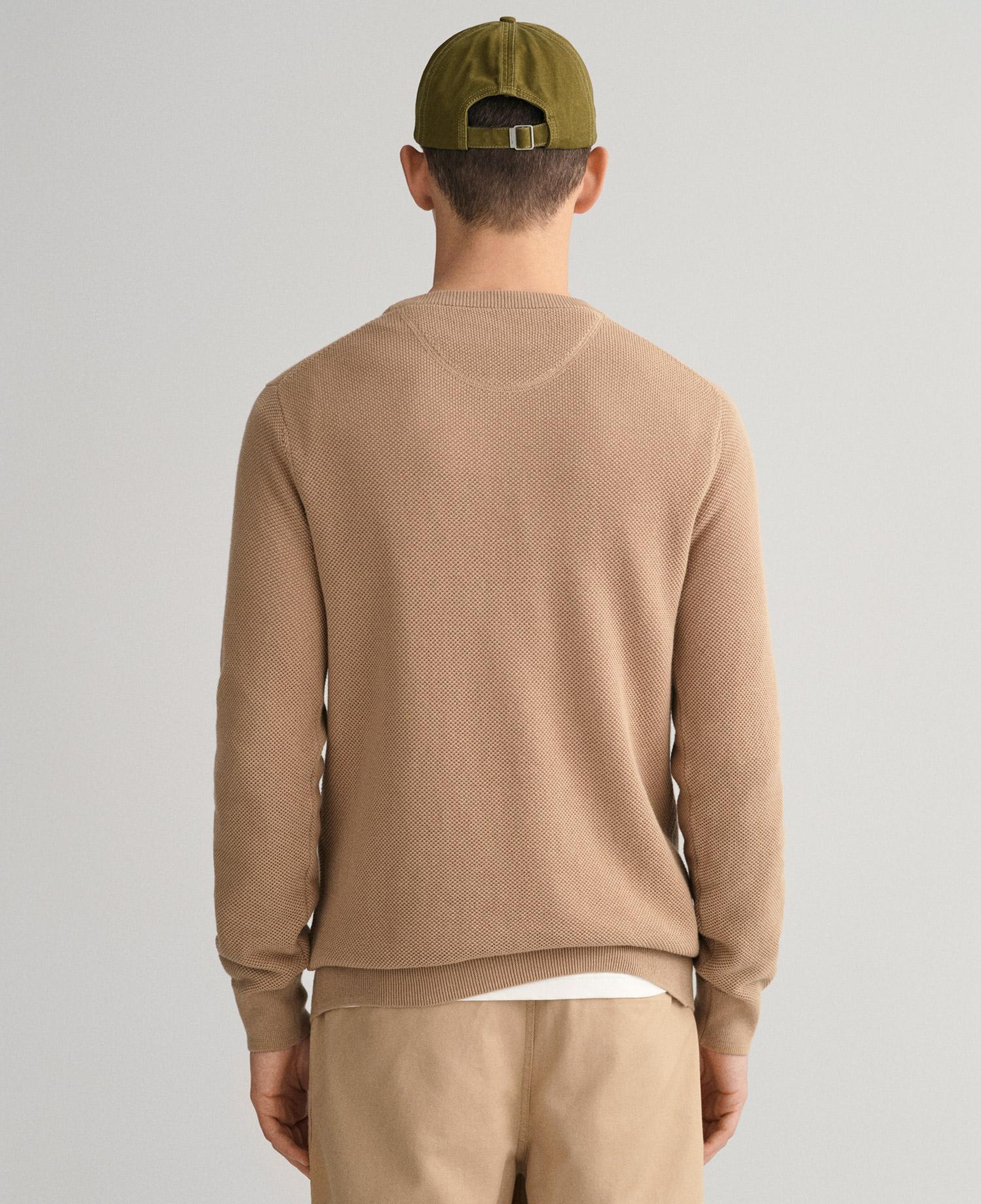 GANT Erkek Bej Regular Fit Bisiklet Yaka Kazak