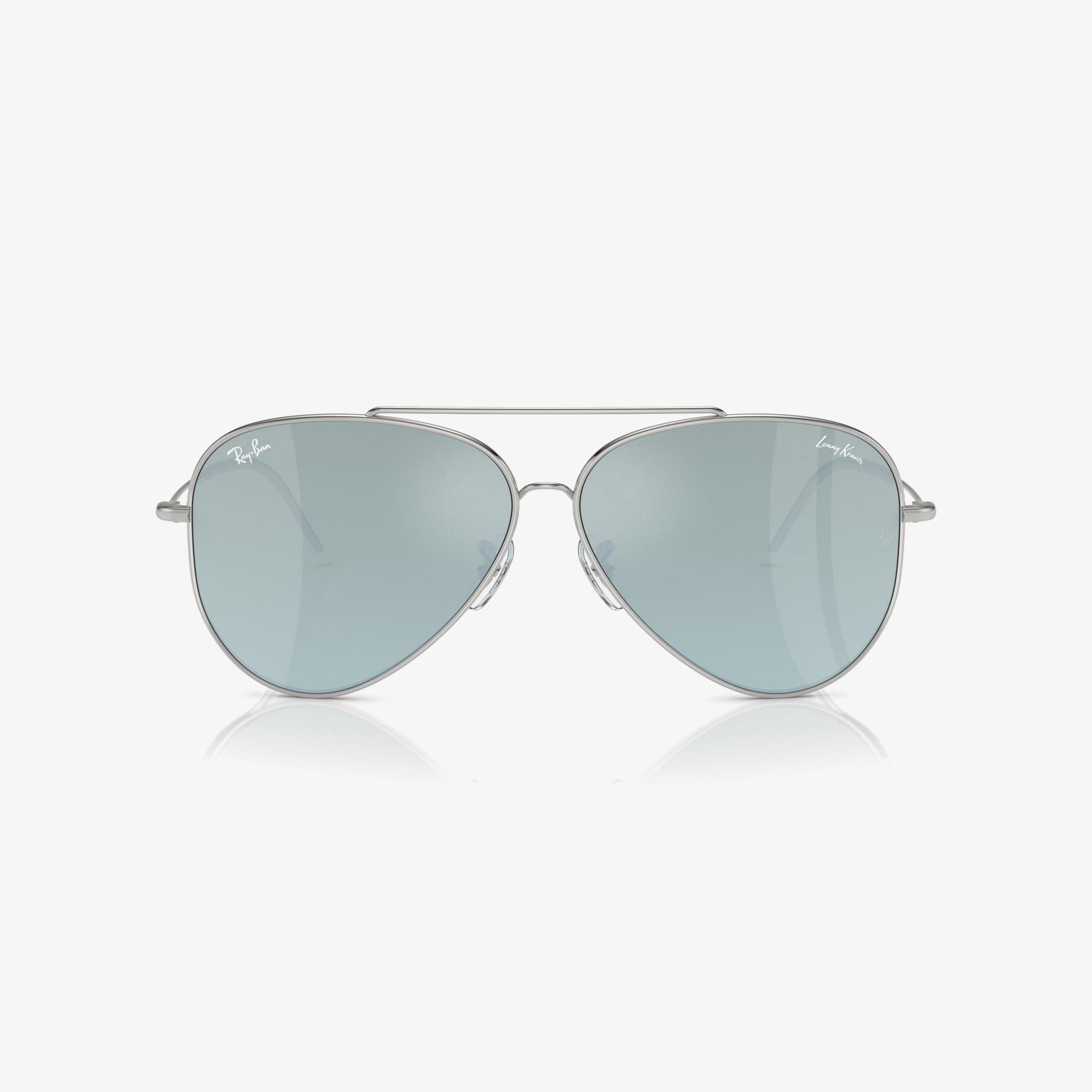RAY-BAN Lenny Kravitz X Aviator Reverse Unisex Gümüş Güneş Gözlüğü