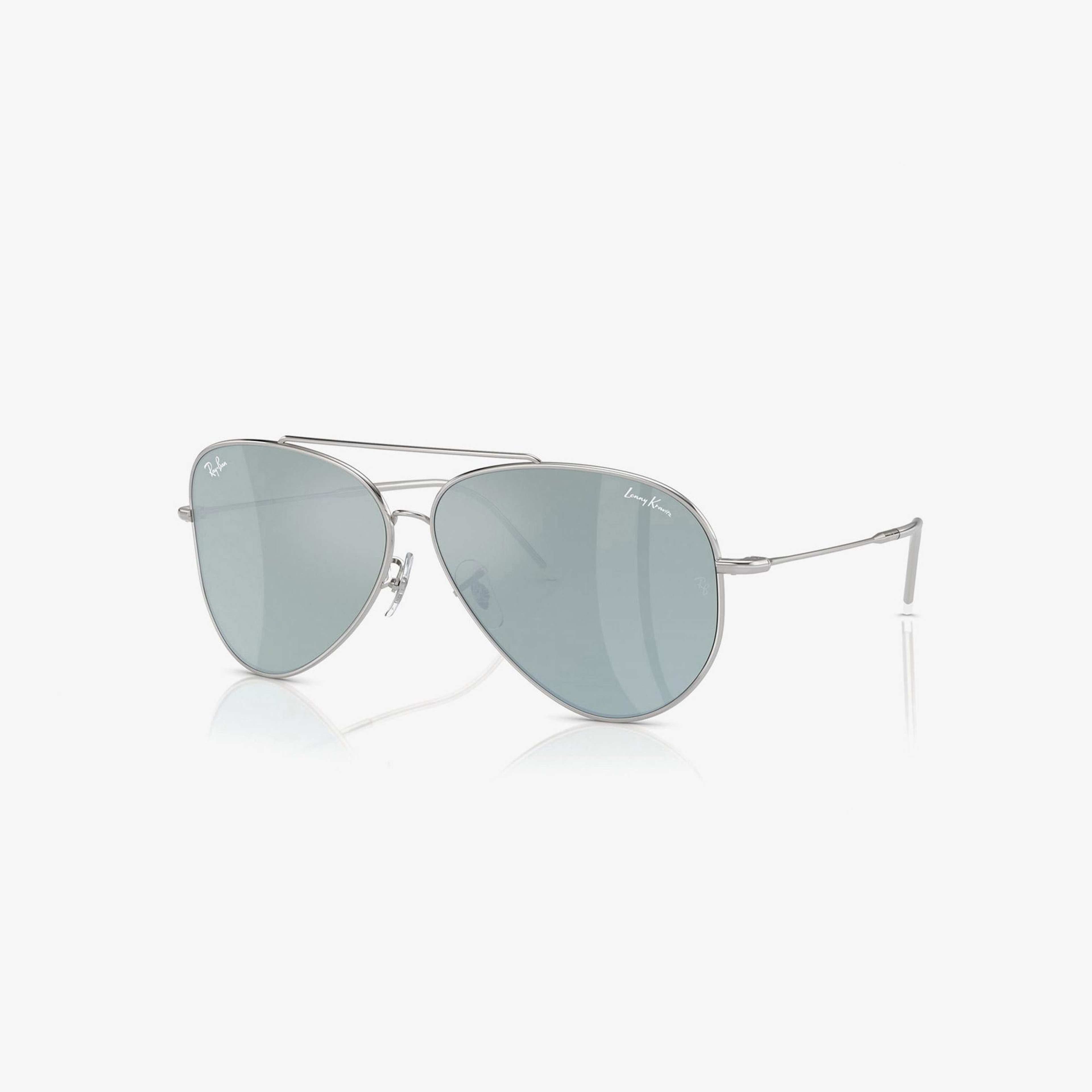 RAY-BAN Lenny Kravitz X Aviator Reverse Unisex Gümüş Güneş Gözlüğü