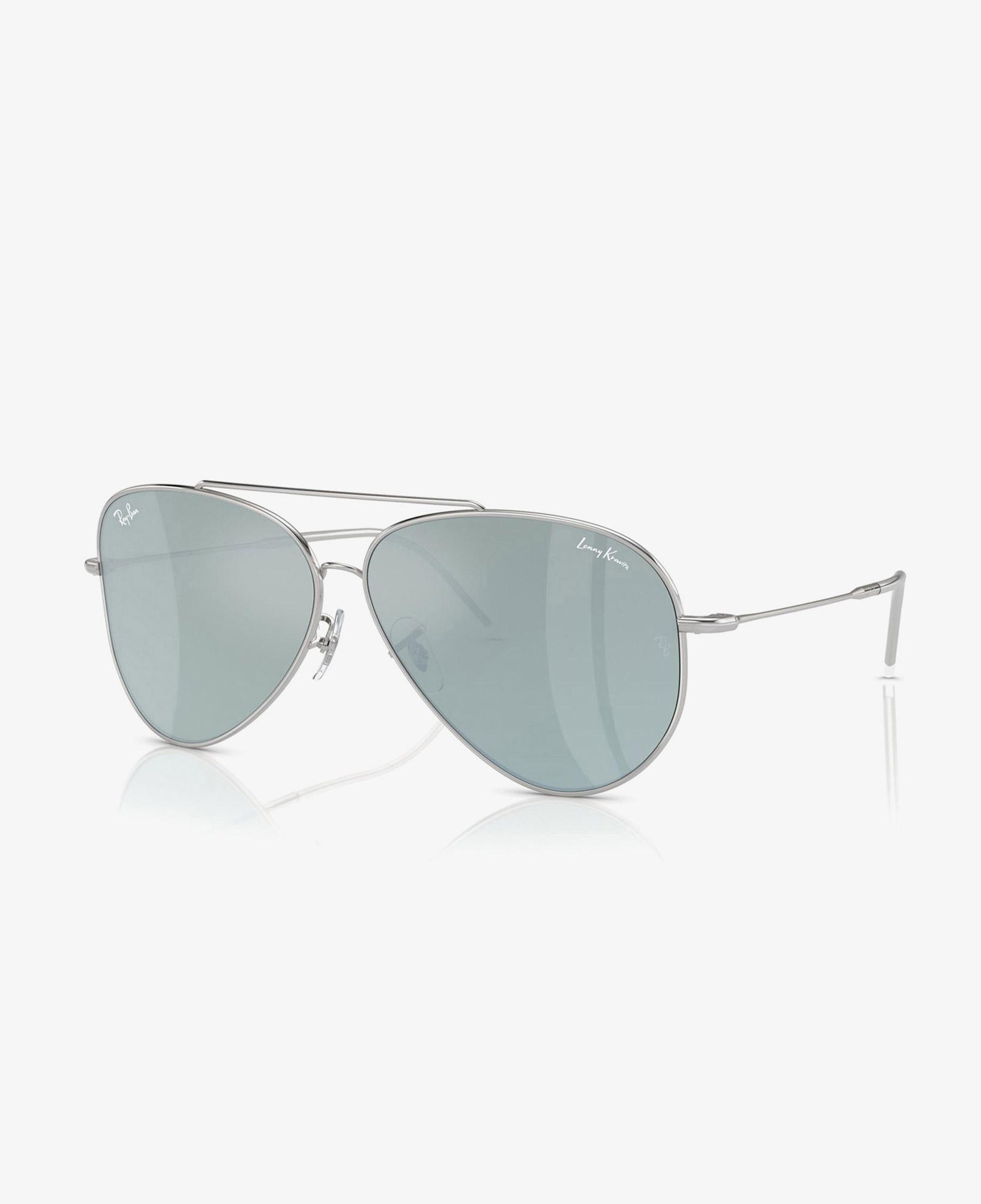 RAY-BAN Lenny Kravitz X Aviator Reverse Unisex Gümüş Güneş Gözlüğü