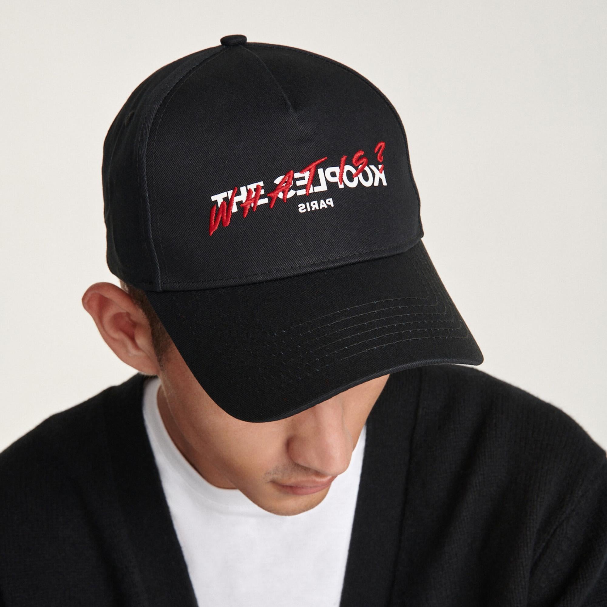 The Kooples Logo Erkek Siyah Şapka
