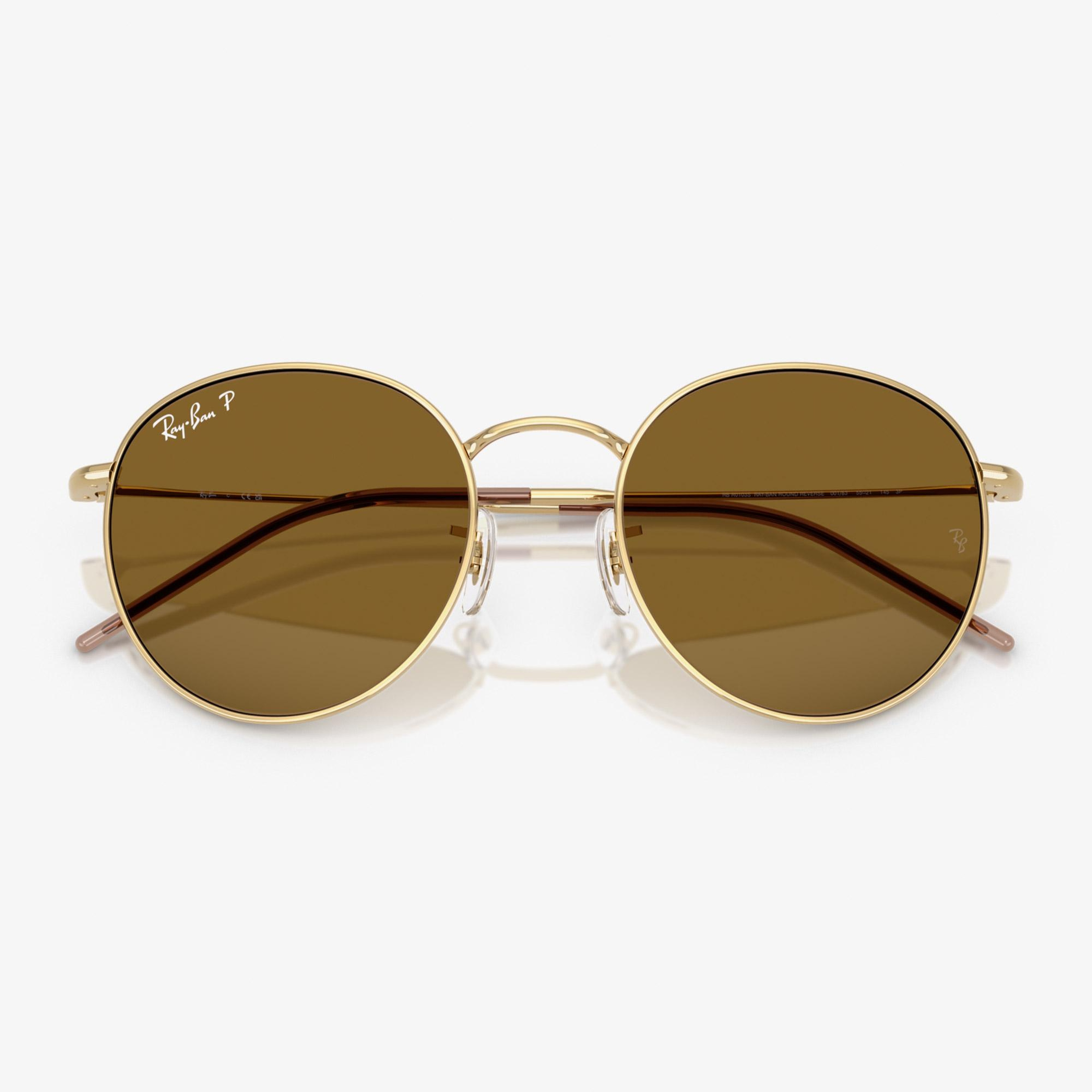Ray-Ban Round Reverse RBR0103S Unisex Altın Rengi Güneş Gözlüğü
