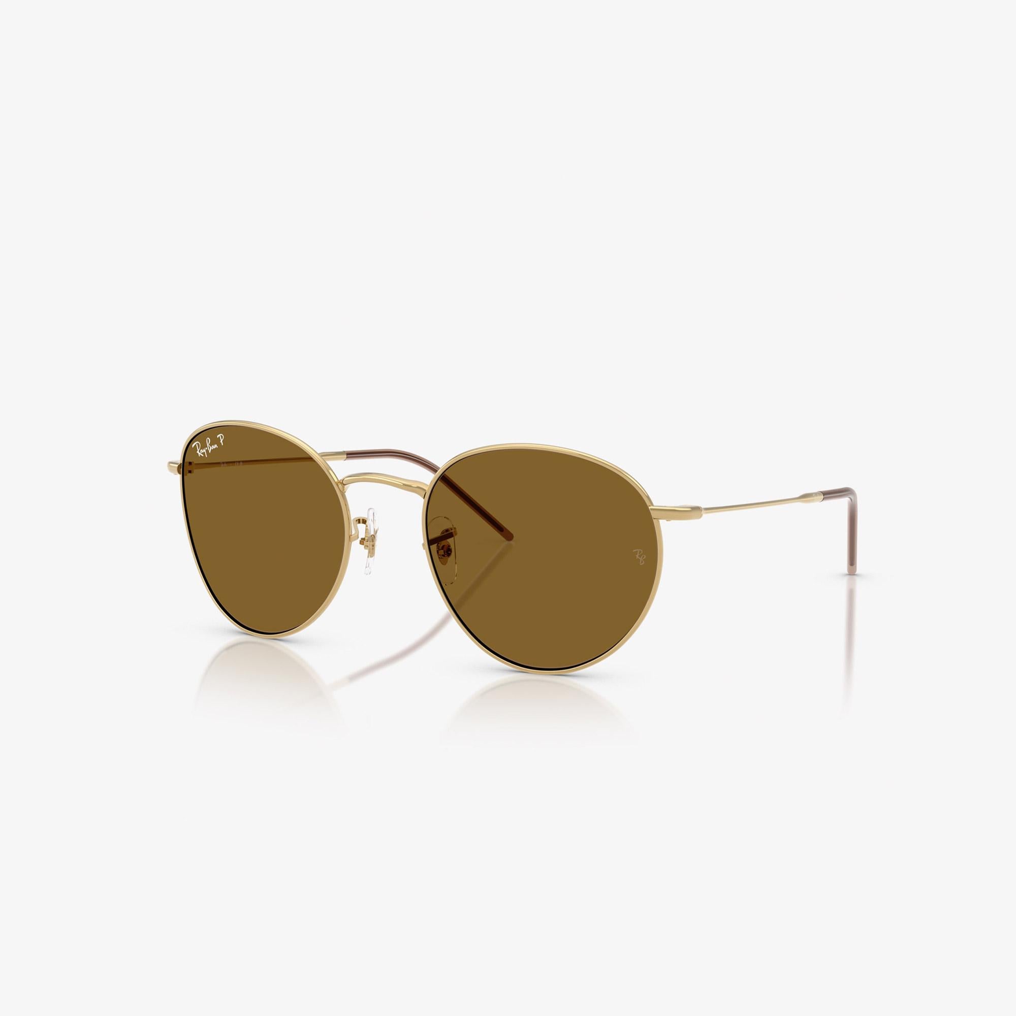 Ray-Ban Round Reverse RBR0103S Unisex Altın Rengi Güneş Gözlüğü