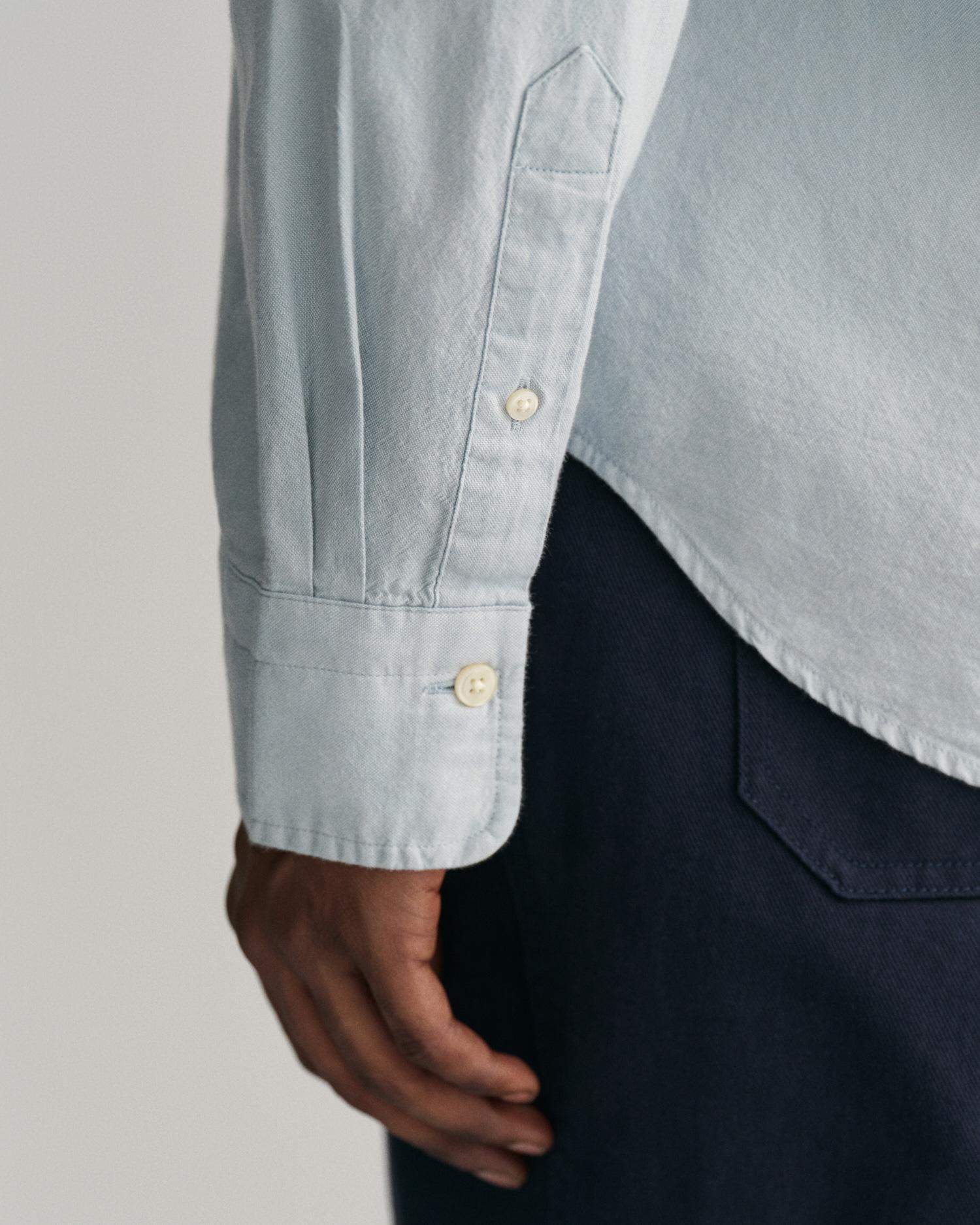GANT Erkek Mavi Regular Fit Düğmeli Yaka Oxford Gömlek