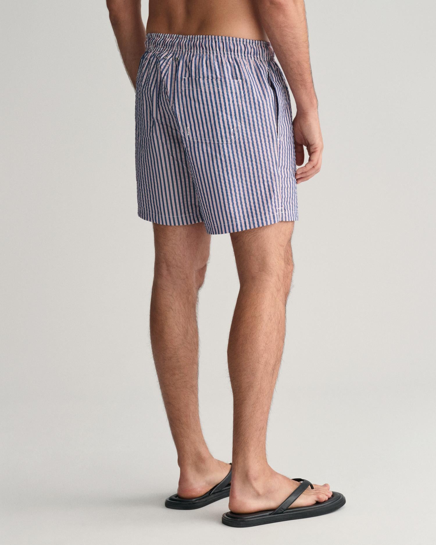 GANT Erkek Mavi Regular Fit Çizgili Deniz Şortu