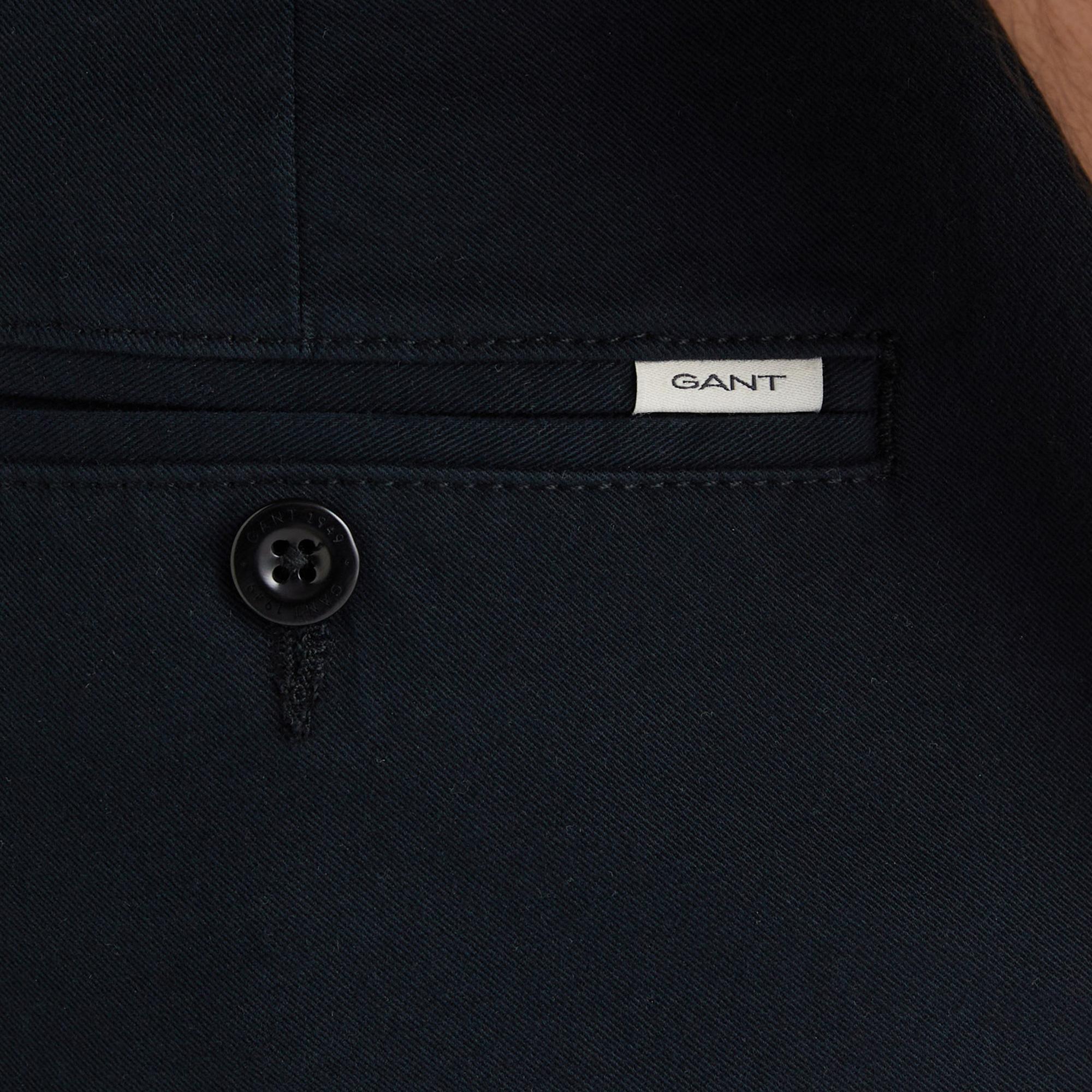 GANT Erkek Siyah Slim Fit Pantolon