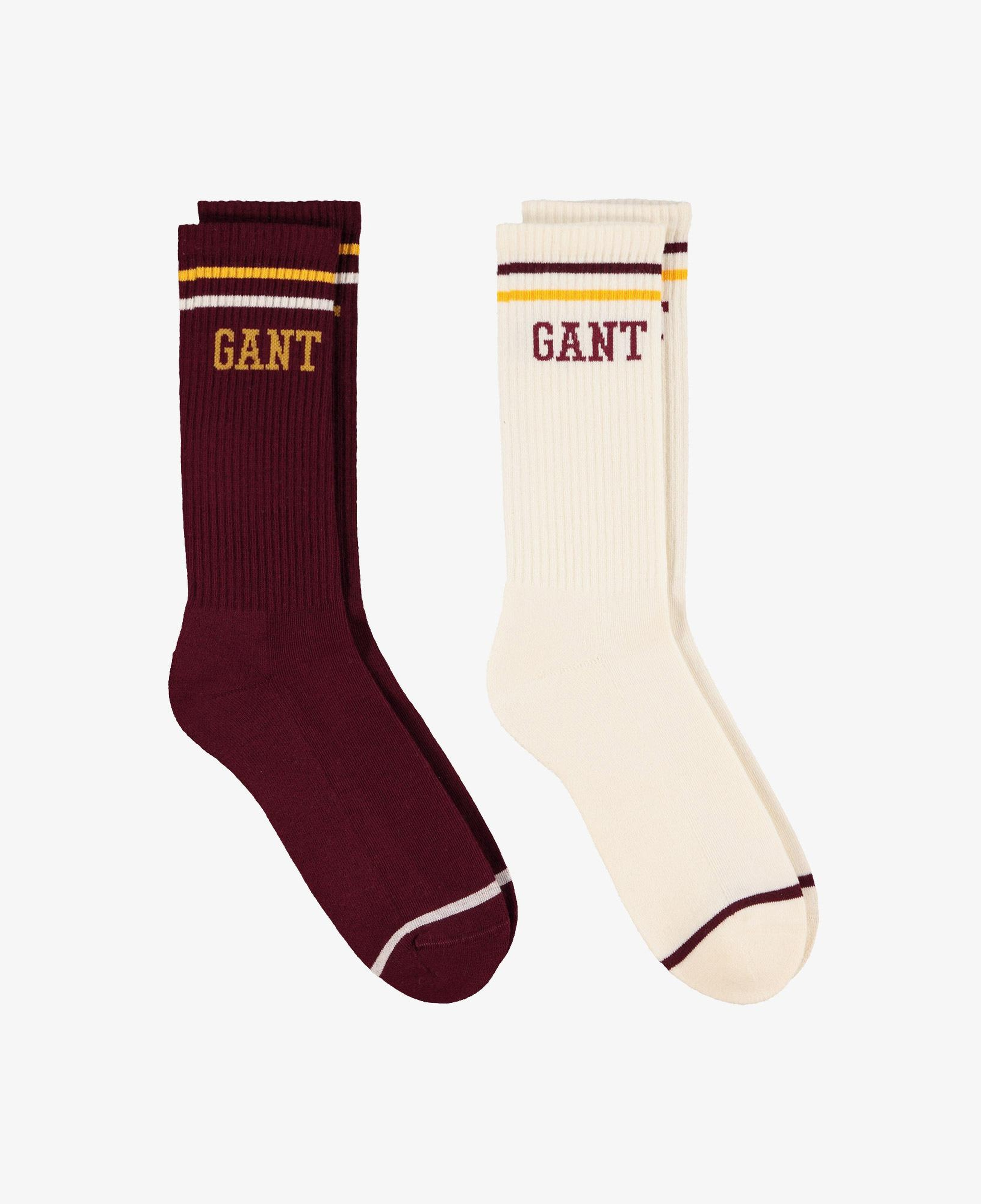 GANT Unisex Bordo Standart 2'li Fit Çorap