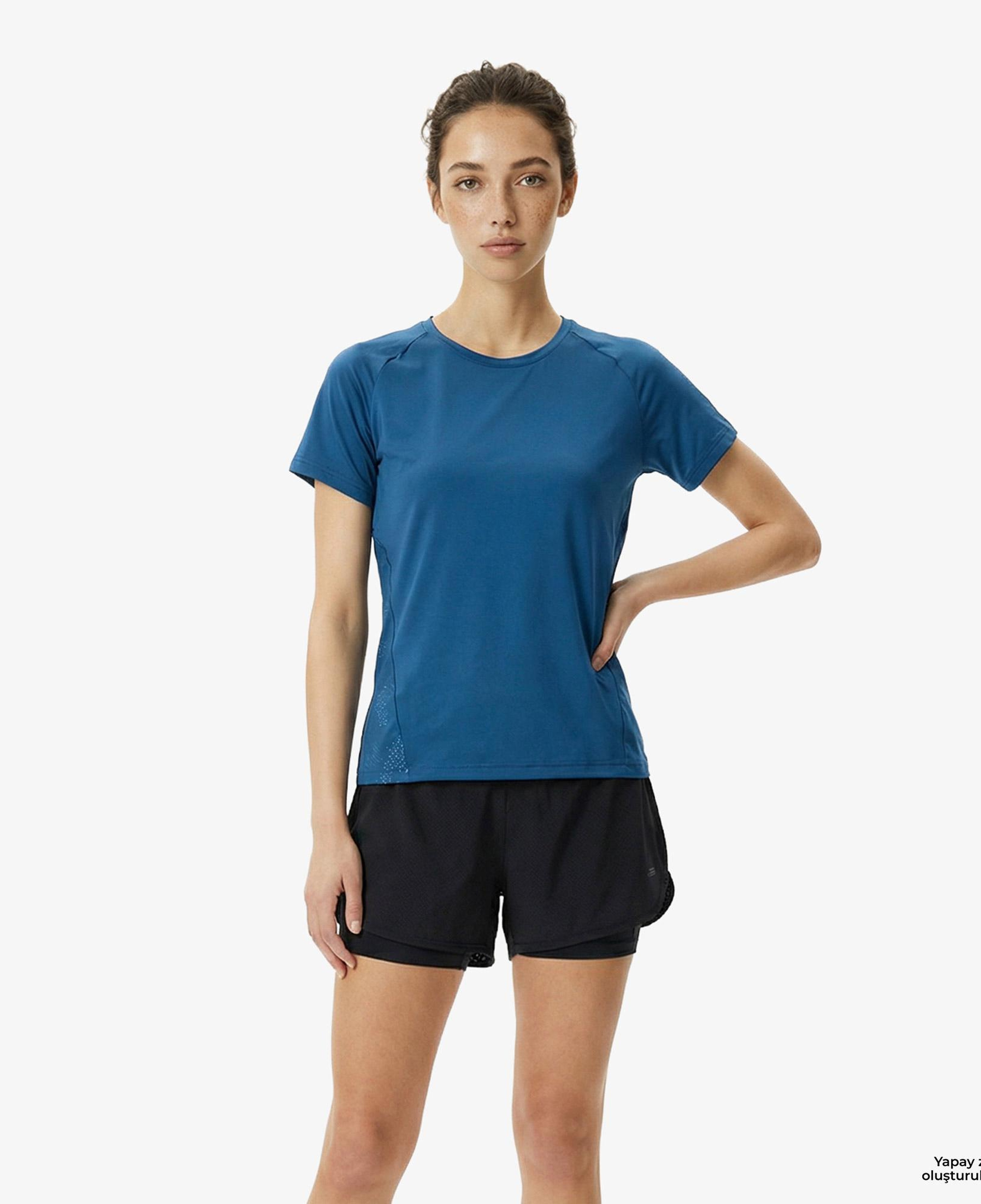 Energetics Kadın Mavi Antrenman T-shirt