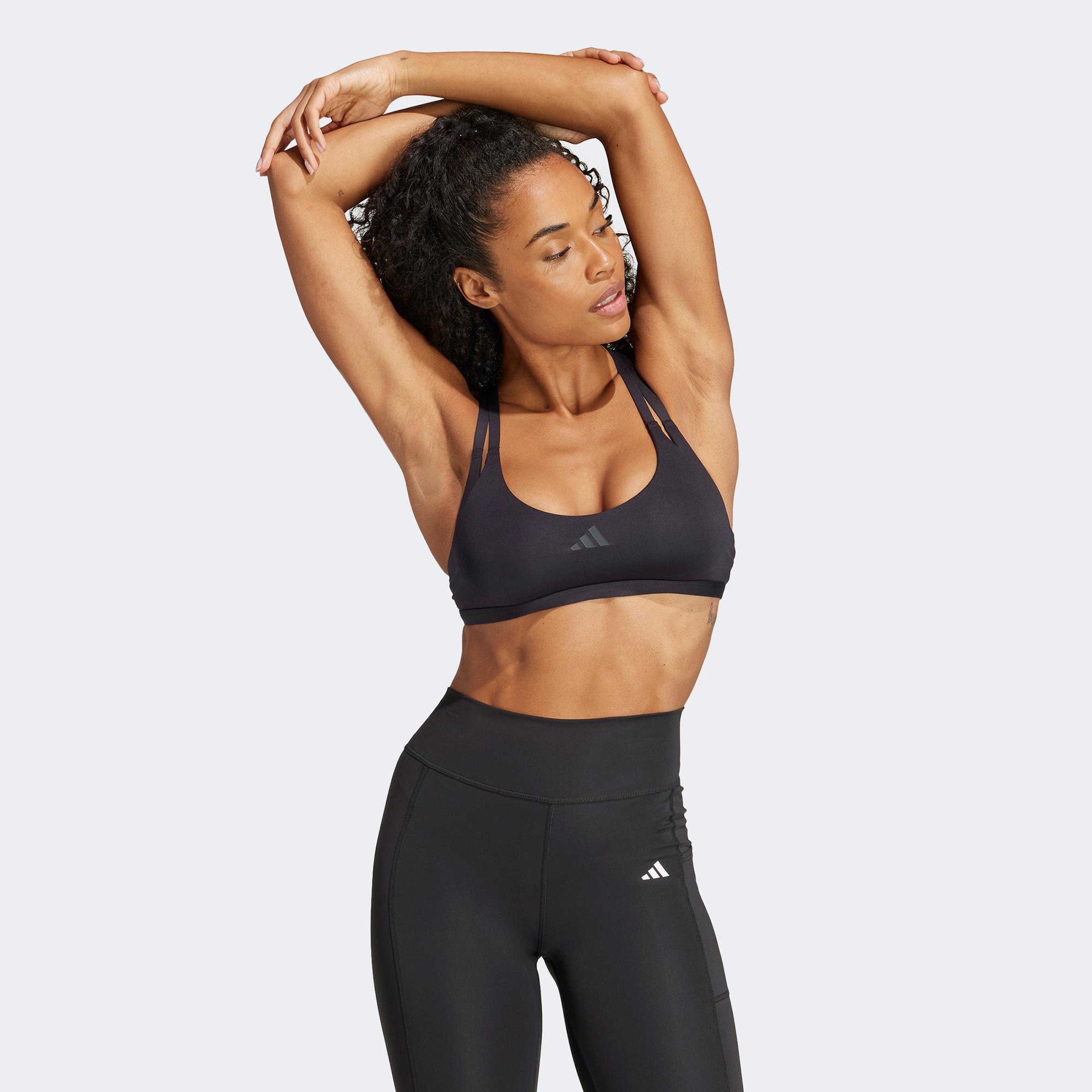 adidas Aeroimpact Luxe Light Support Kadın Siyah Antrenman Bra