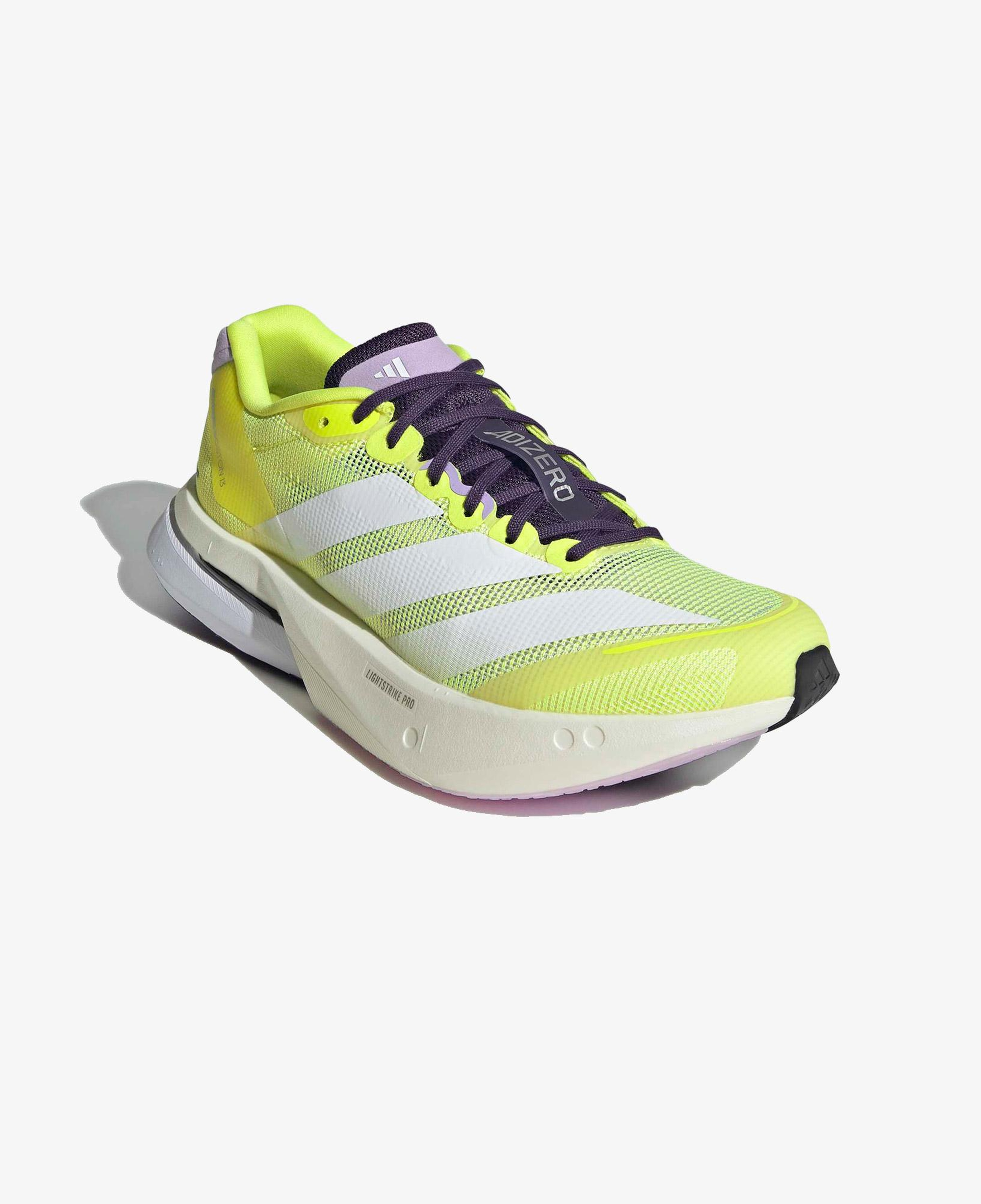 adidas Adizero Boston 13 Kadın Sarı Koşu Ayakkabısı