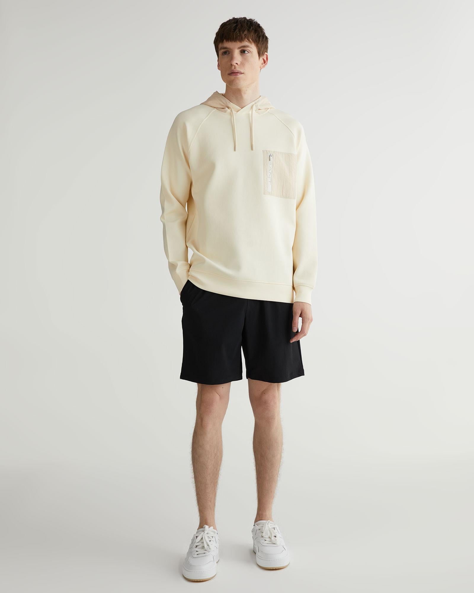 GANT Erkek Krem Regular Fit Kapüşonlu Logolu Sweatshirt