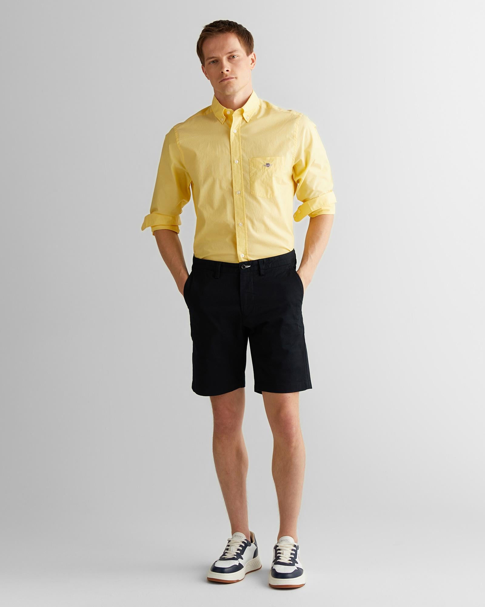 GANT Erkek Siyah Slim Fit Şort