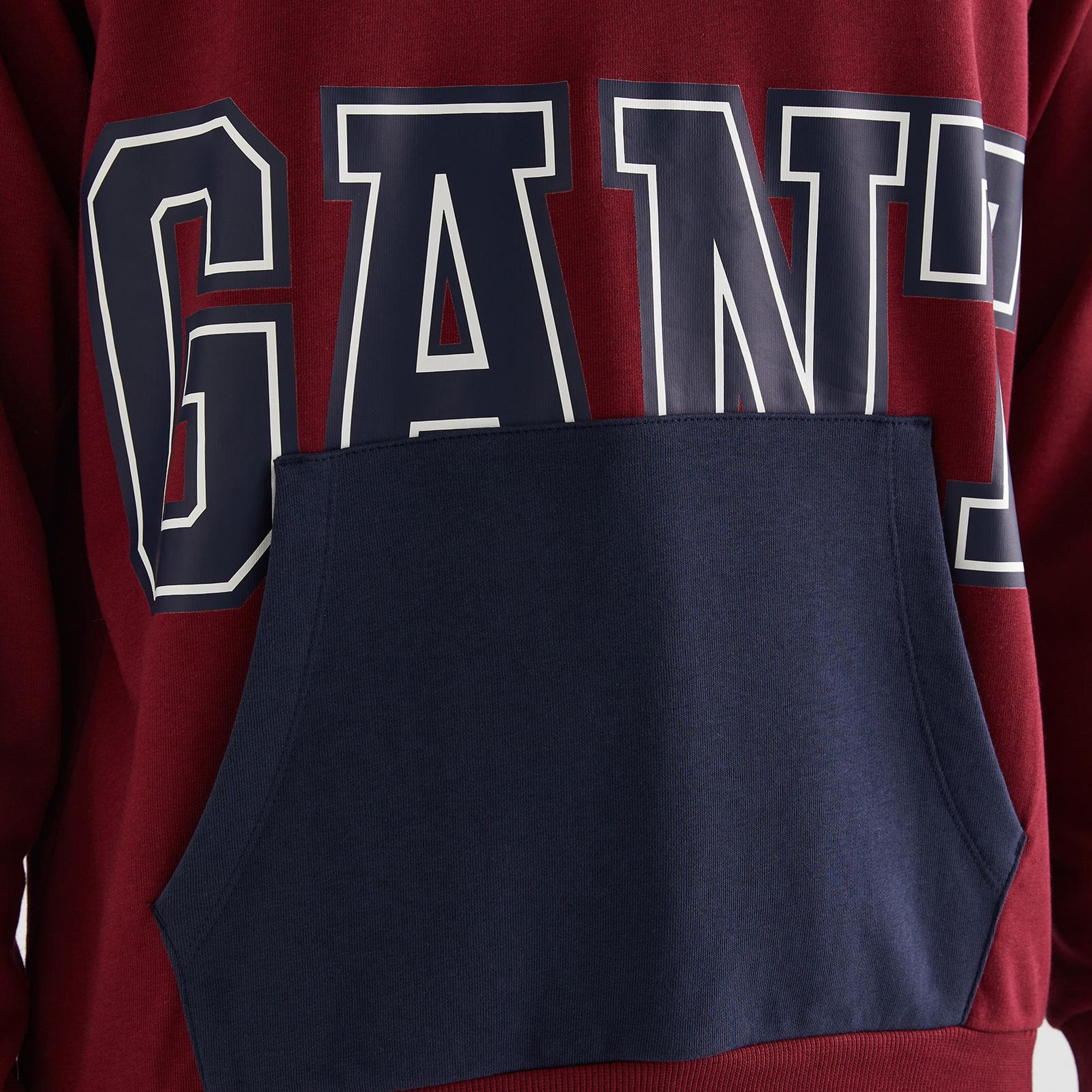 GANT Erkek Bordo Regular Fit Kapüşonlu Logolu Sweatshirt